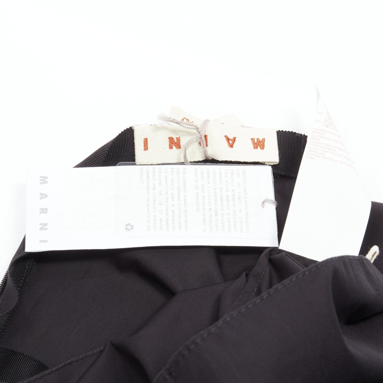 Marni new MARNI black cotton layered sleeves minimal crew neck blouse top FR36 S Size S / US 4 / IT 40 - 9 Thumbnail