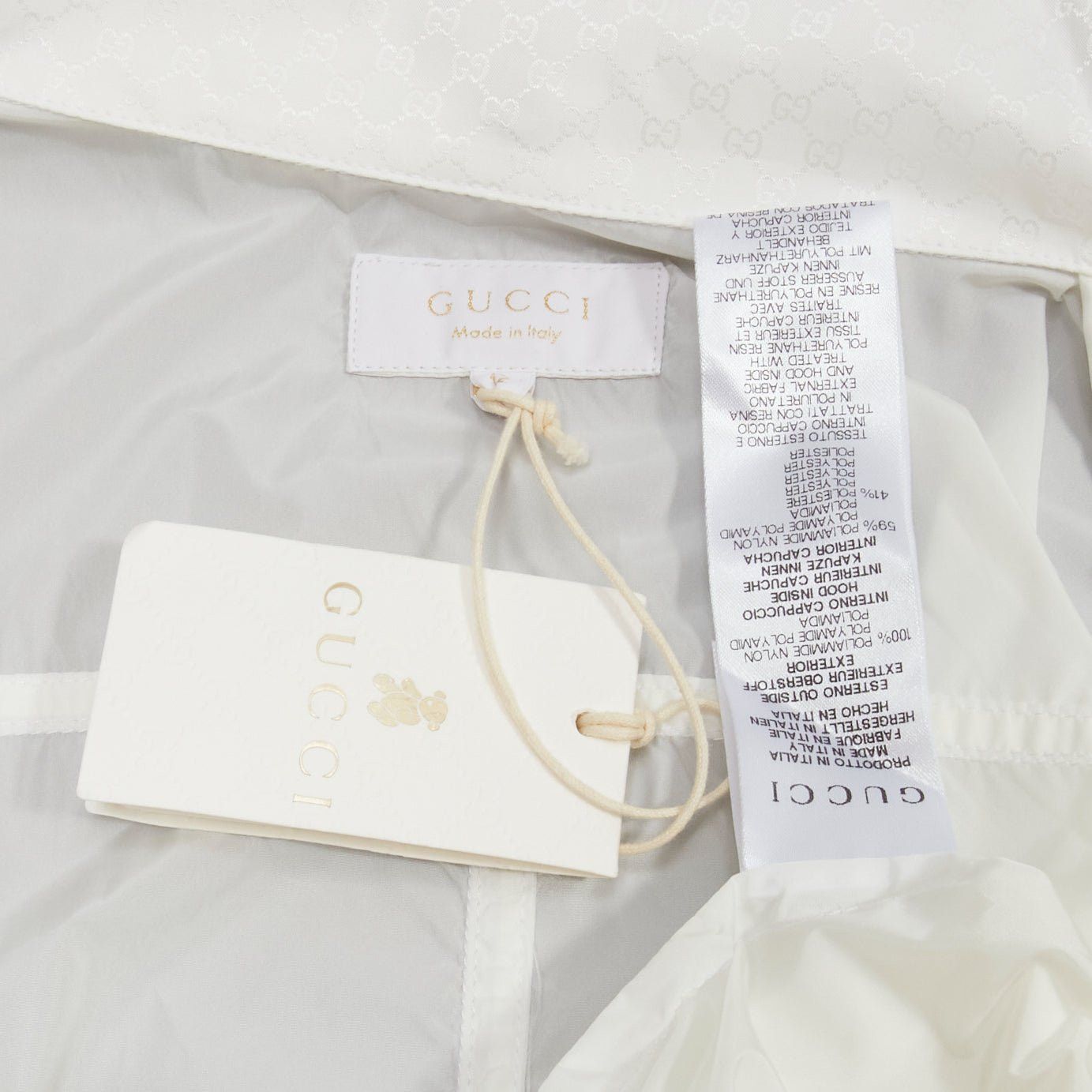 Gucci new GUCCI Kidswear ivory GG monogram logo peplum hooded jacket 12Y Size XS / US 0-2 / IT 36-38 - 9 Thumbnail