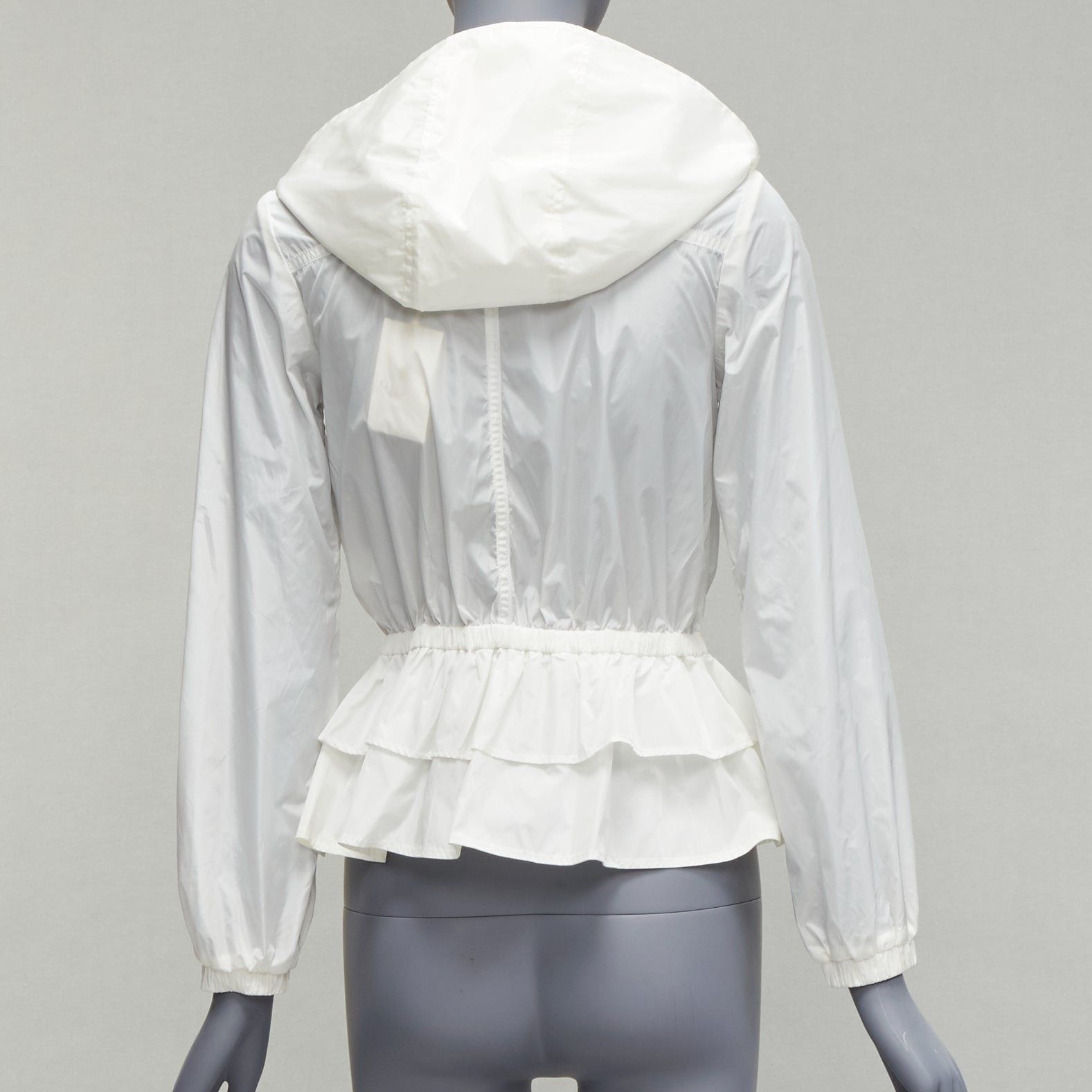 Gucci new GUCCI Kidswear ivory GG monogram logo peplum hooded jacket 12Y Size XS / US 0-2 / IT 36-38 - 6 Thumbnail