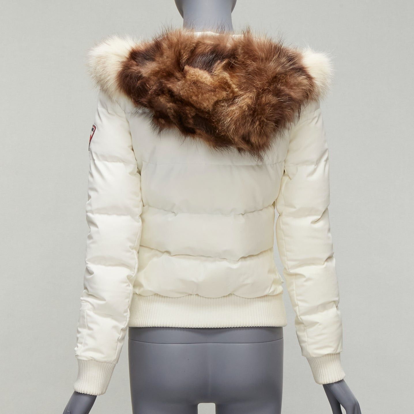 Other ROSSIGNOL ivory fur trim hood logo hooded down puffer jacket IT38 XS Size XS / US 0-2 / IT 36-38 - 6 Thumbnail