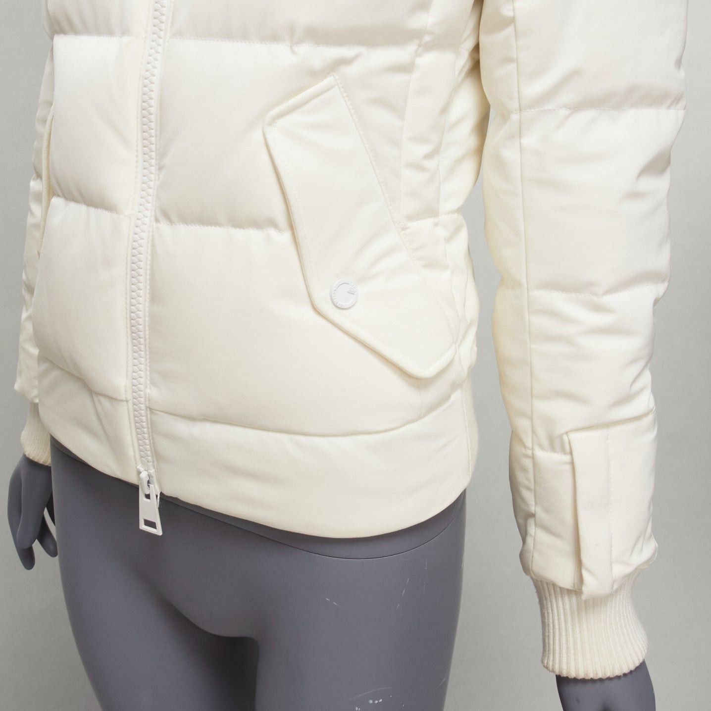 Other ROSSIGNOL ivory fur trim hood logo hooded down puffer jacket IT38 XS Size XS / US 0-2 / IT 36-38 - 8 Thumbnail