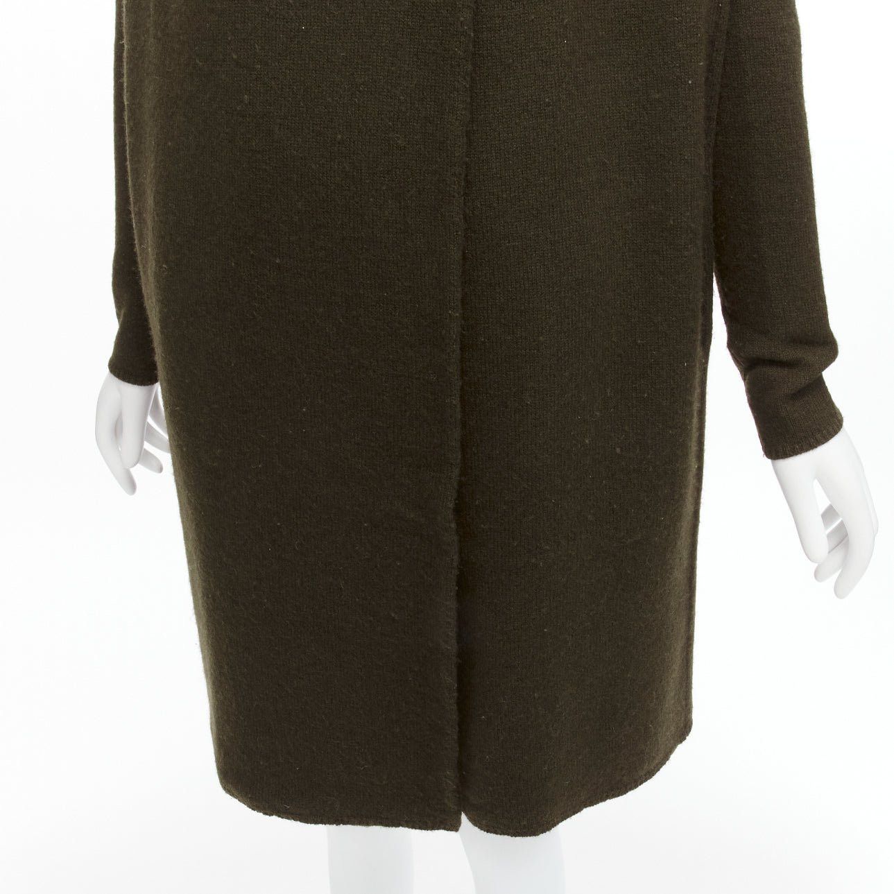 Vince VINCE army green yak wool shawl neck single button wrap cardigan coat XXS Size XS / US 0-2 / IT 36-38 - 9 Thumbnail
