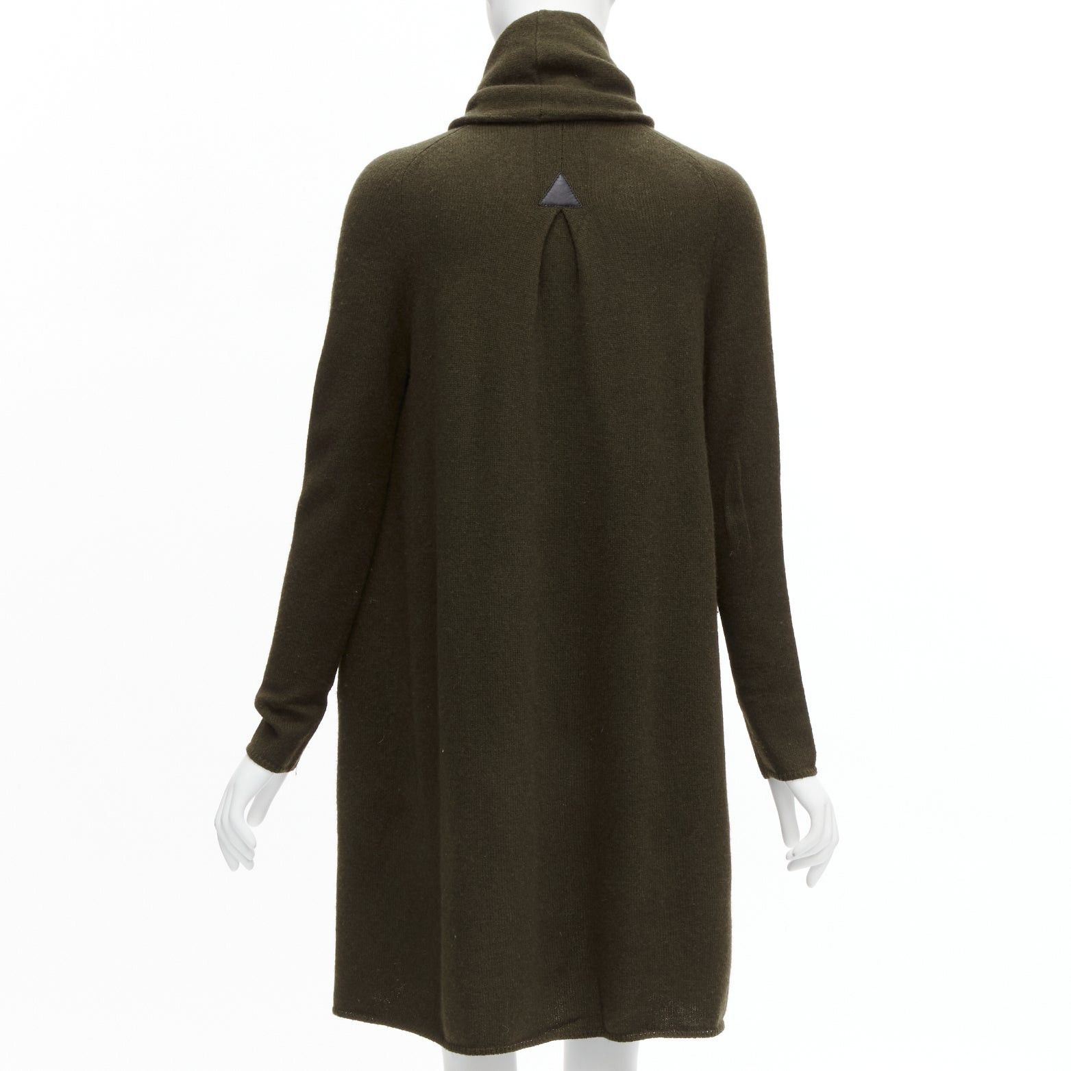 Vince VINCE army green yak wool shawl neck single button wrap cardigan coat XXS Size XS / US 0-2 / IT 36-38 - 6 Thumbnail