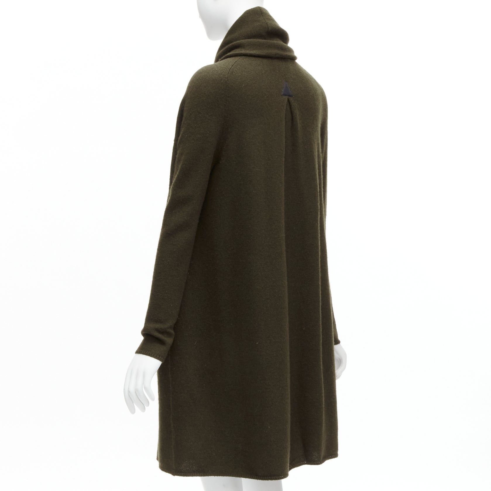 Vince VINCE army green yak wool shawl neck single button wrap cardigan coat XXS Size XS / US 0-2 / IT 36-38 - 7 Thumbnail