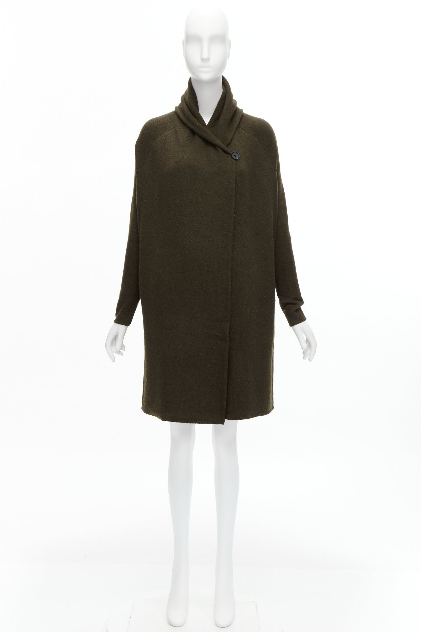 Vince VINCE army green yak wool shawl neck single button wrap cardigan coat XXS Size XS / US 0-2 / IT 36-38 - 11 Thumbnail