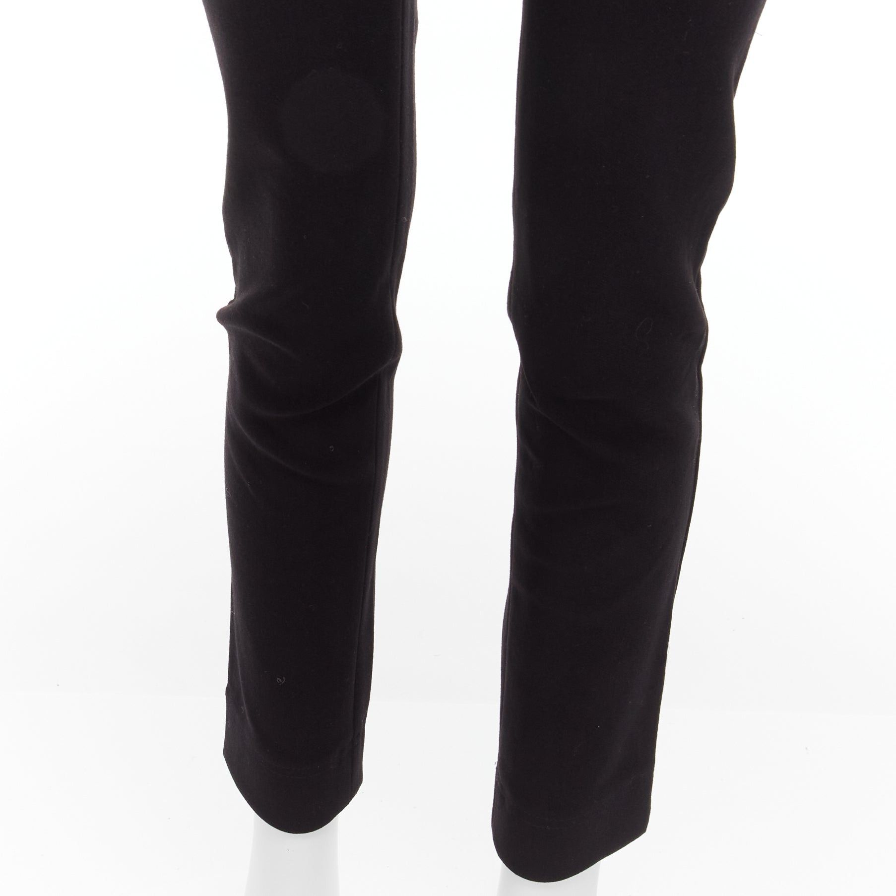 Stella McCartney new STELLA MCCARTNEY black wool blend high waist back pocket cropped skinny pants IT36 XXS Size 25" / US 0 / IT 36 - 8 Thumbnail