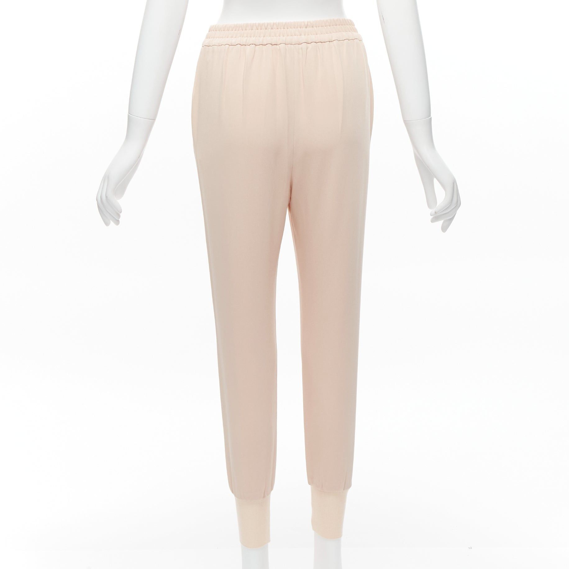 Stella McCartney STELLA MCCARTNEY pink minimalist elastic waistband cropped jogger harem pants IT34 XXS Size 24" / US 00 / IT 34 - 5 Thumbnail