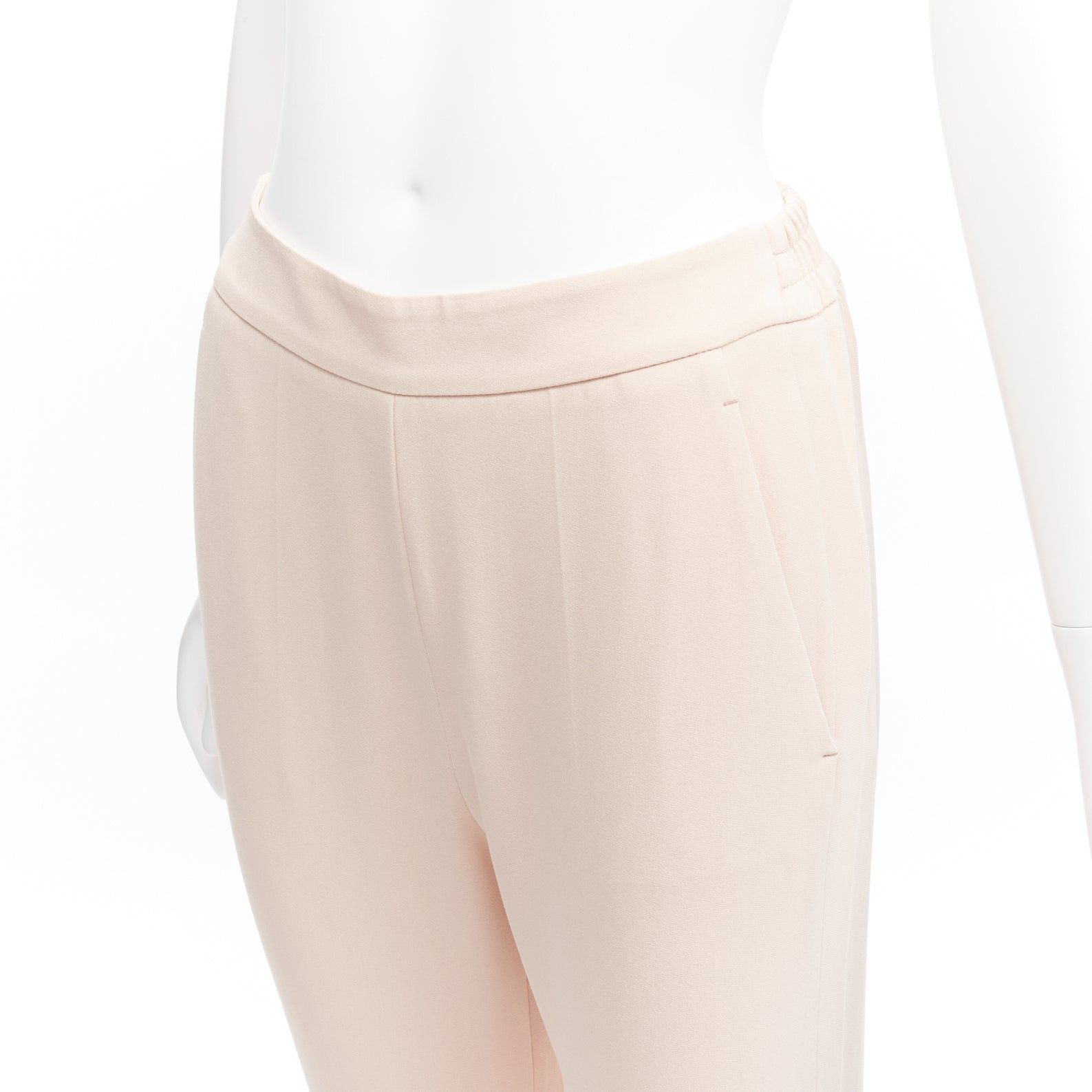 Stella McCartney STELLA MCCARTNEY pink minimalist elastic waistband cropped jogger harem pants IT34 XXS Size 24" / US 00 / IT 34 - 7 Thumbnail