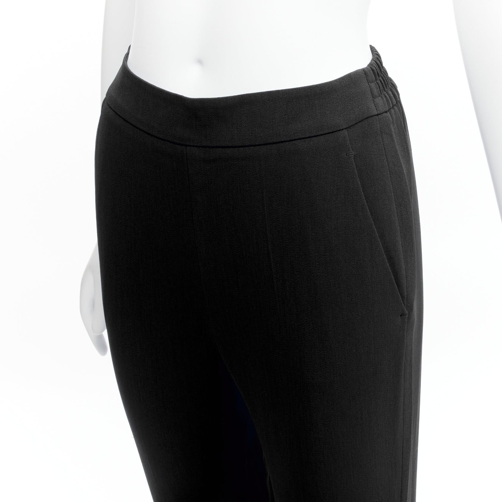 Stella McCartney STELLA MCCARTNEY black minimalist elastic waistband cropped jogger harem pants IT34 XXS Size 24" / US 00 / IT 34 - 7 Thumbnail