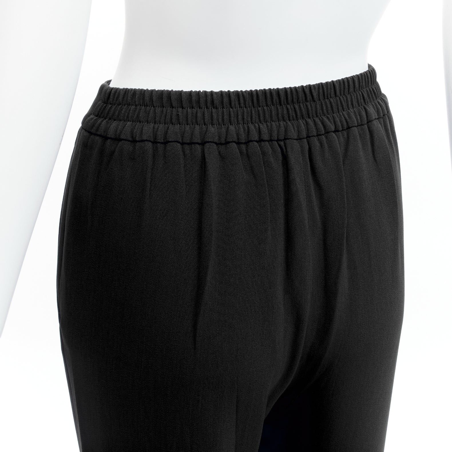 Stella McCartney STELLA MCCARTNEY black minimalist elastic waistband cropped jogger harem pants IT34 XXS Size 24" / US 00 / IT 34 - 2 Thumbnail