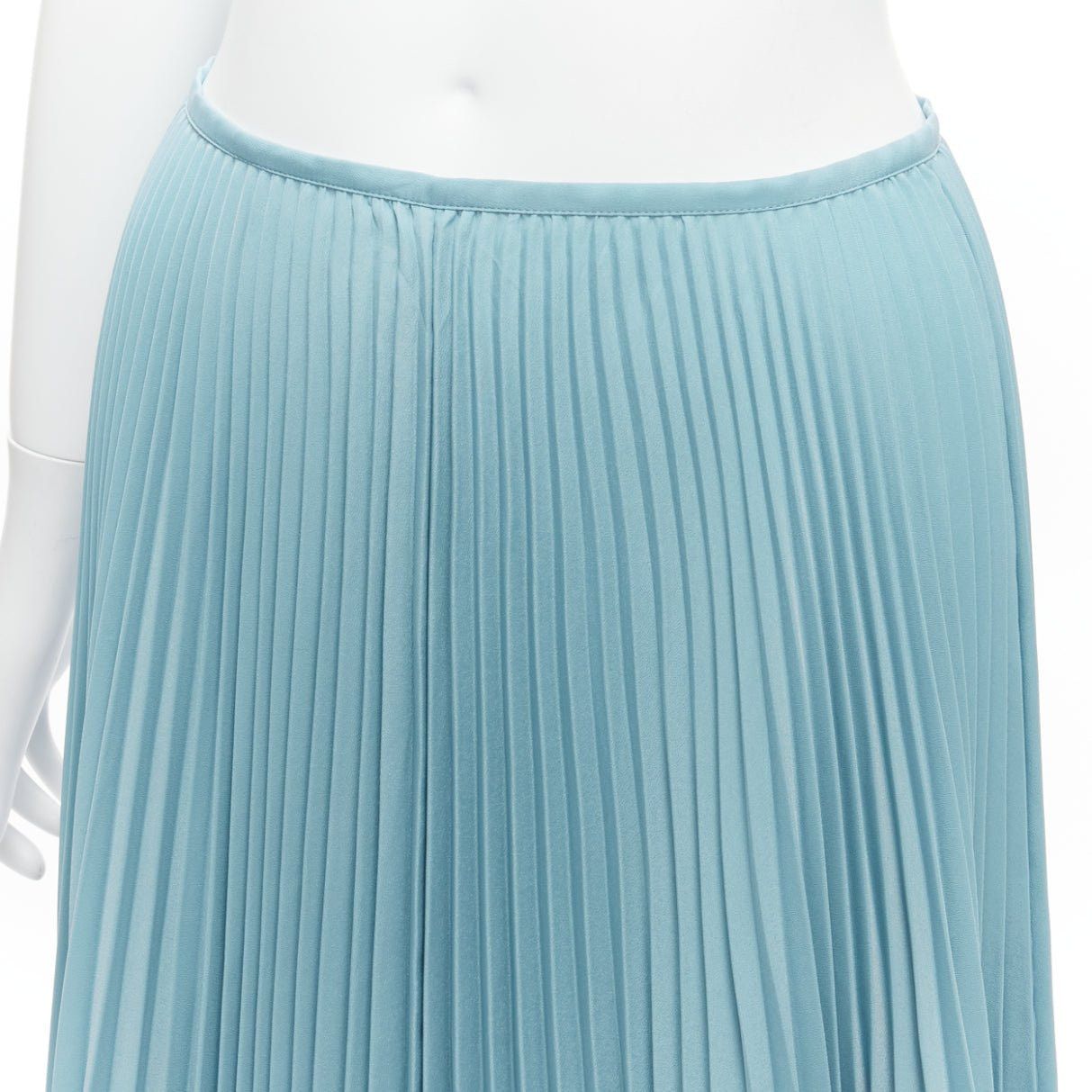Joseph new JOSEPH Abbot blue accordion pleats center seam round table skirt FR34 XS Size 26" / US 2 / IT 38 - 7 Thumbnail