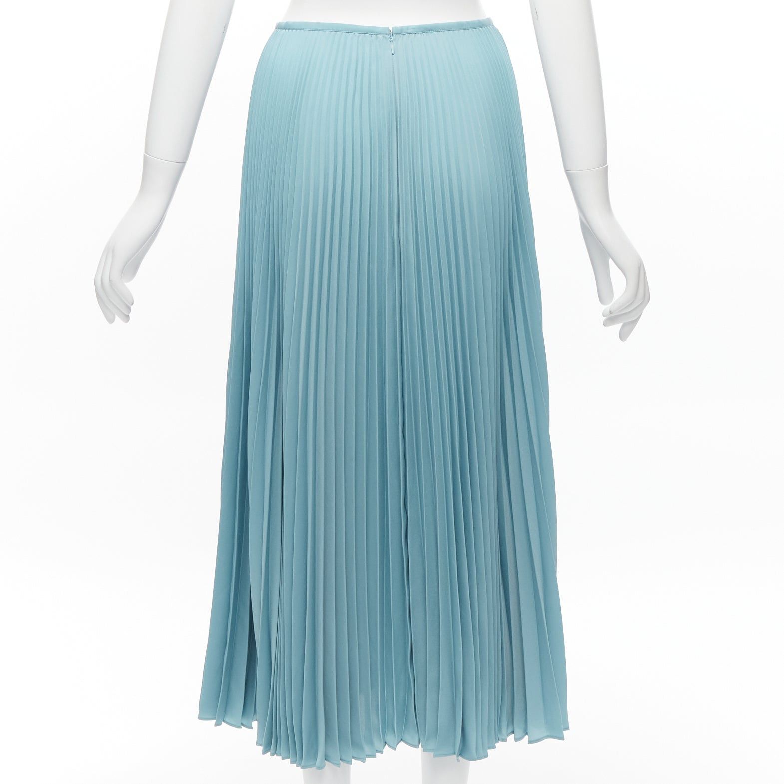 Joseph new JOSEPH Abbot blue accordion pleats center seam round table skirt FR34 XS Size 26" / US 2 / IT 38 - 5 Thumbnail