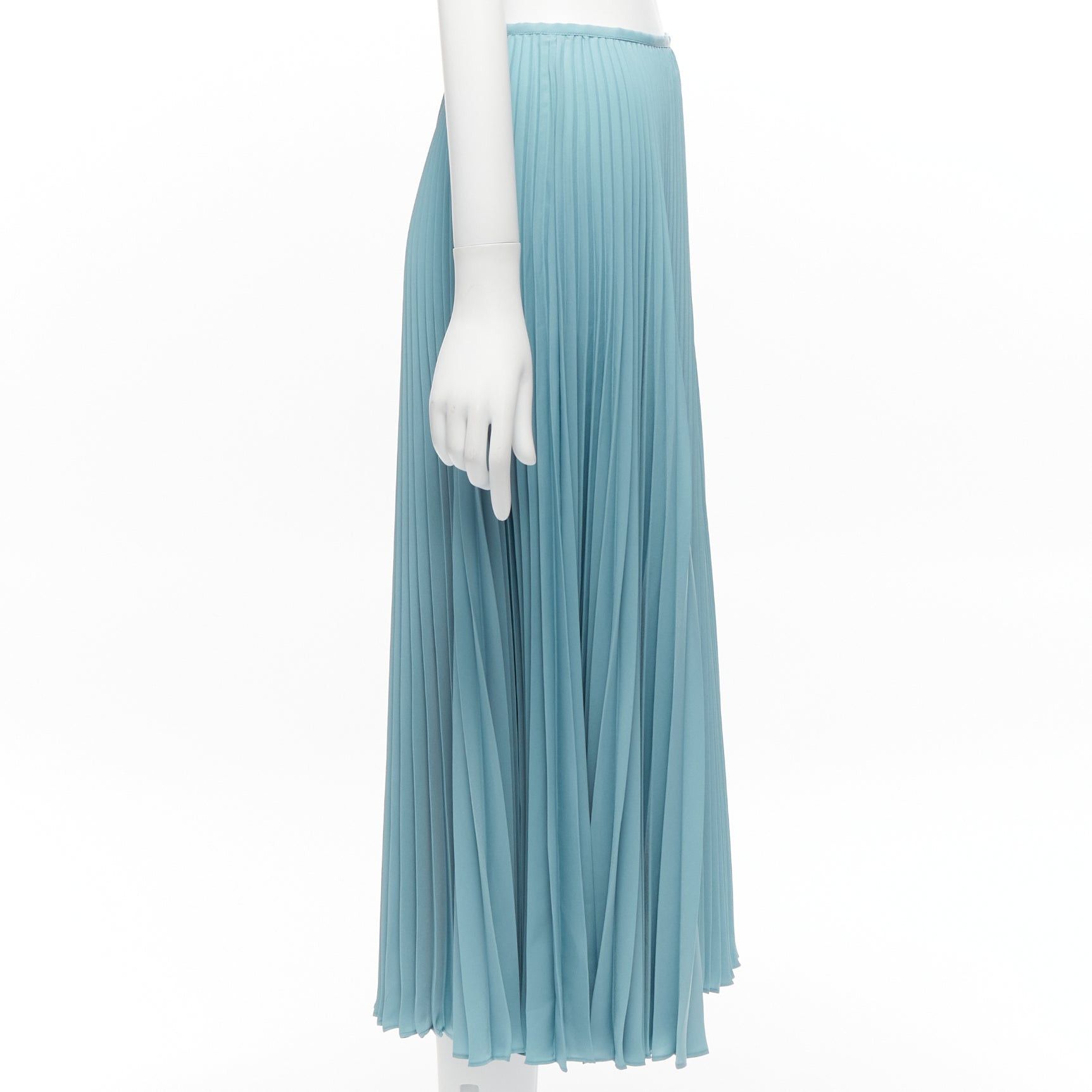 Joseph new JOSEPH Abbot blue accordion pleats center seam round table skirt FR34 XS Size 26" / US 2 / IT 38 - 4 Thumbnail