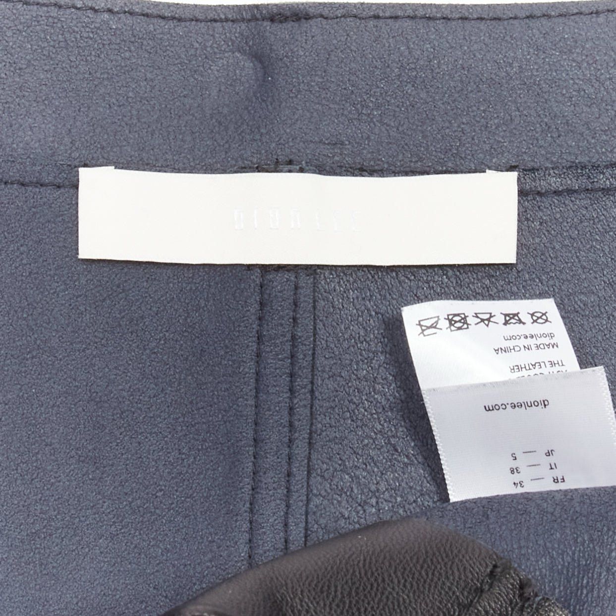 Dion Lee DION LEE black sheep leather back yoke front slit A-line skirt UK6 XS Size 26" / US 2 / IT 38 - 8 Thumbnail