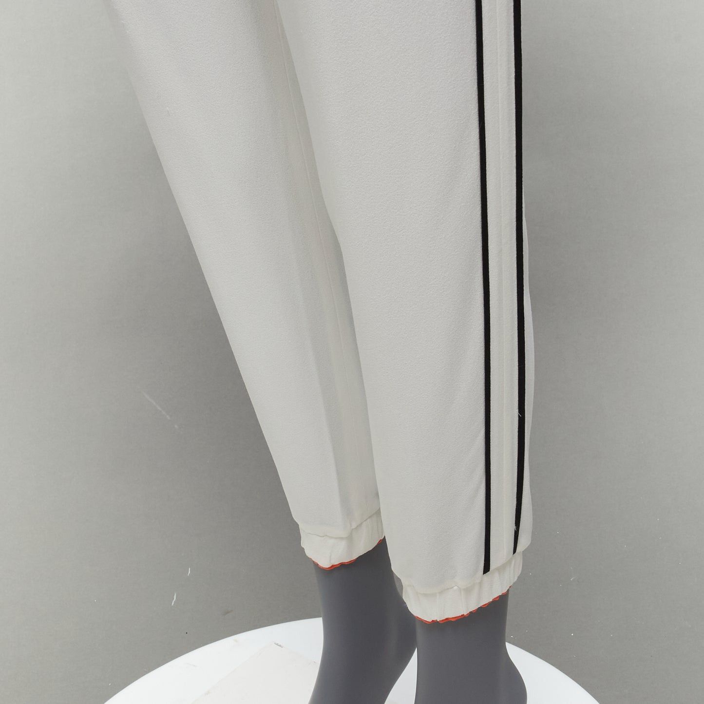 Fendi FENDI white silky black orange trims casual jogger pants IT36 XXS Size 25" / US 0 / IT 36 - 7 Thumbnail