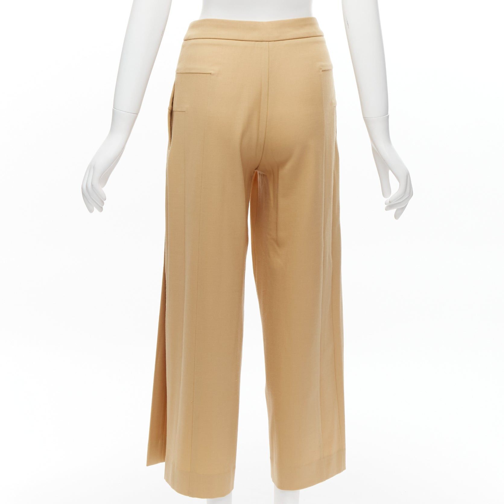 Other PALMER HARDING tan virgin wool blend dart pleated wide leg pants UK6 XS Size 27" / US 4 / IT 40 - 5 Thumbnail