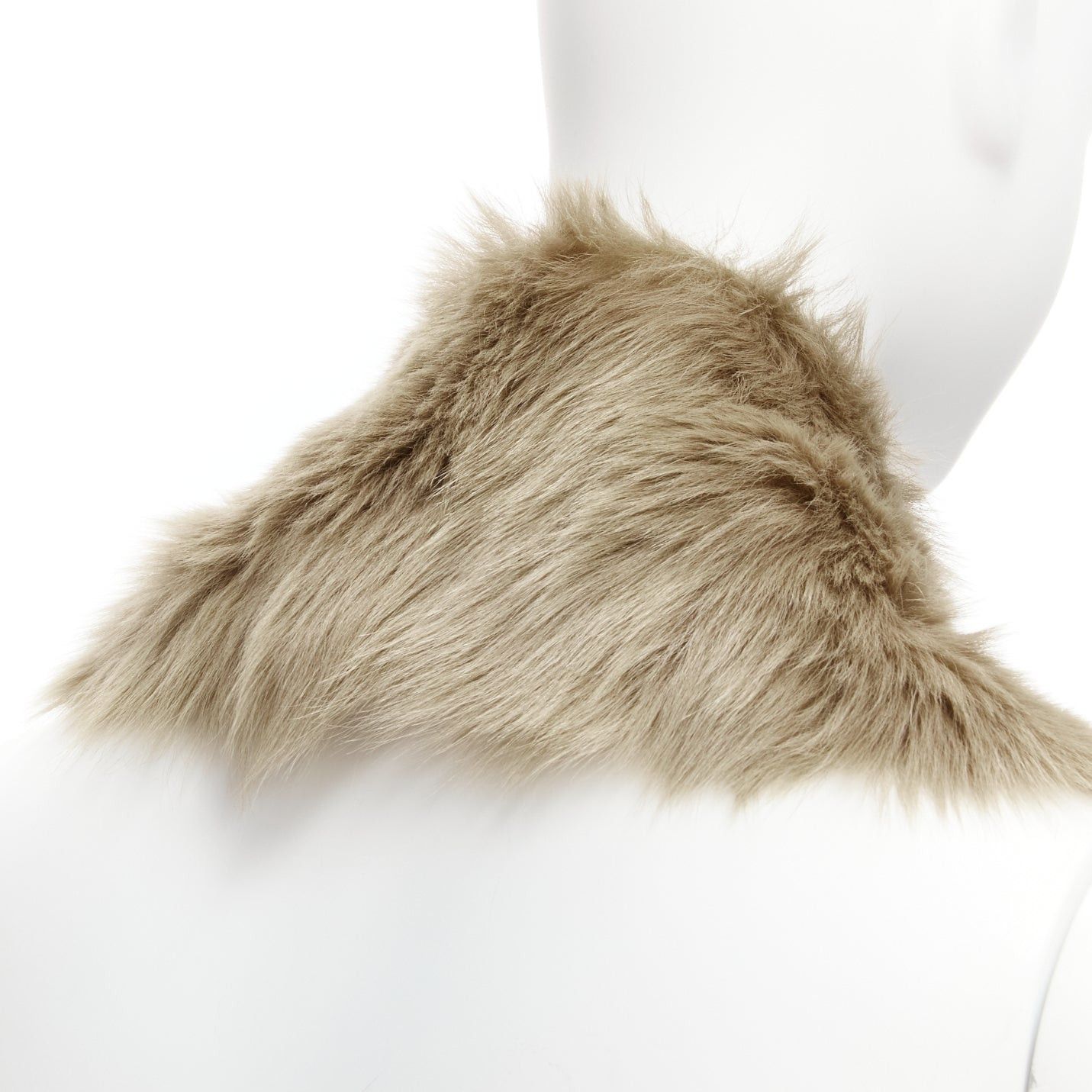 Simone Rocha new SIMONE ROCHA brown genuine fur leather clear bead embellished collar Size ONE SIZE - 7 Thumbnail