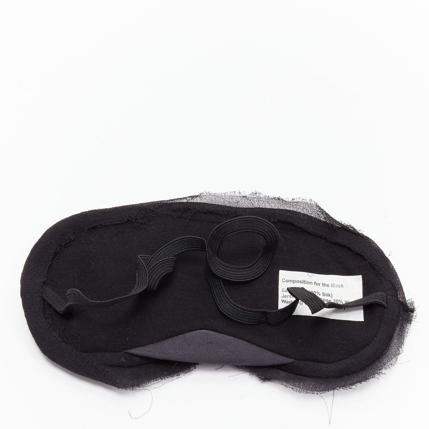 Lanvin LANVIN black 100% silk satin logo embroidery sleeping flats mask set EU37 Size ONE SIZE - 4 Thumbnail