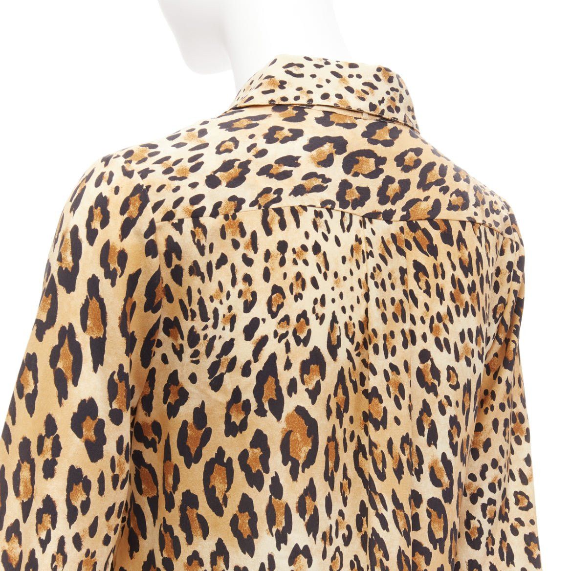 Frame FRAME 100% silk Camel Multi brown leopard print long sleeve shirt XS Size XS / US 0-2 / IT 36-38 - 7 Thumbnail