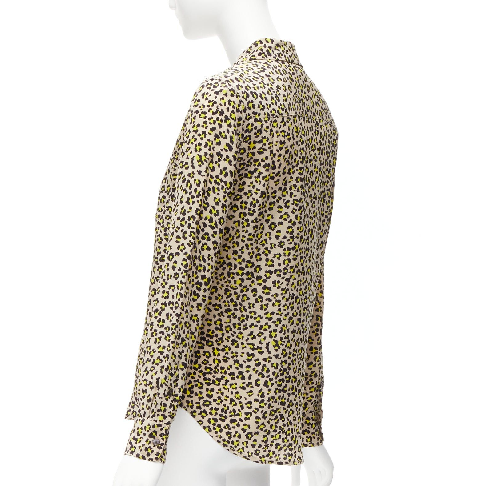 Equipment EQUIPMENT 100% silk brown black leopard print long sleeve shirt XS Size XS / US 0-2 / IT 36-38 - 6 Thumbnail