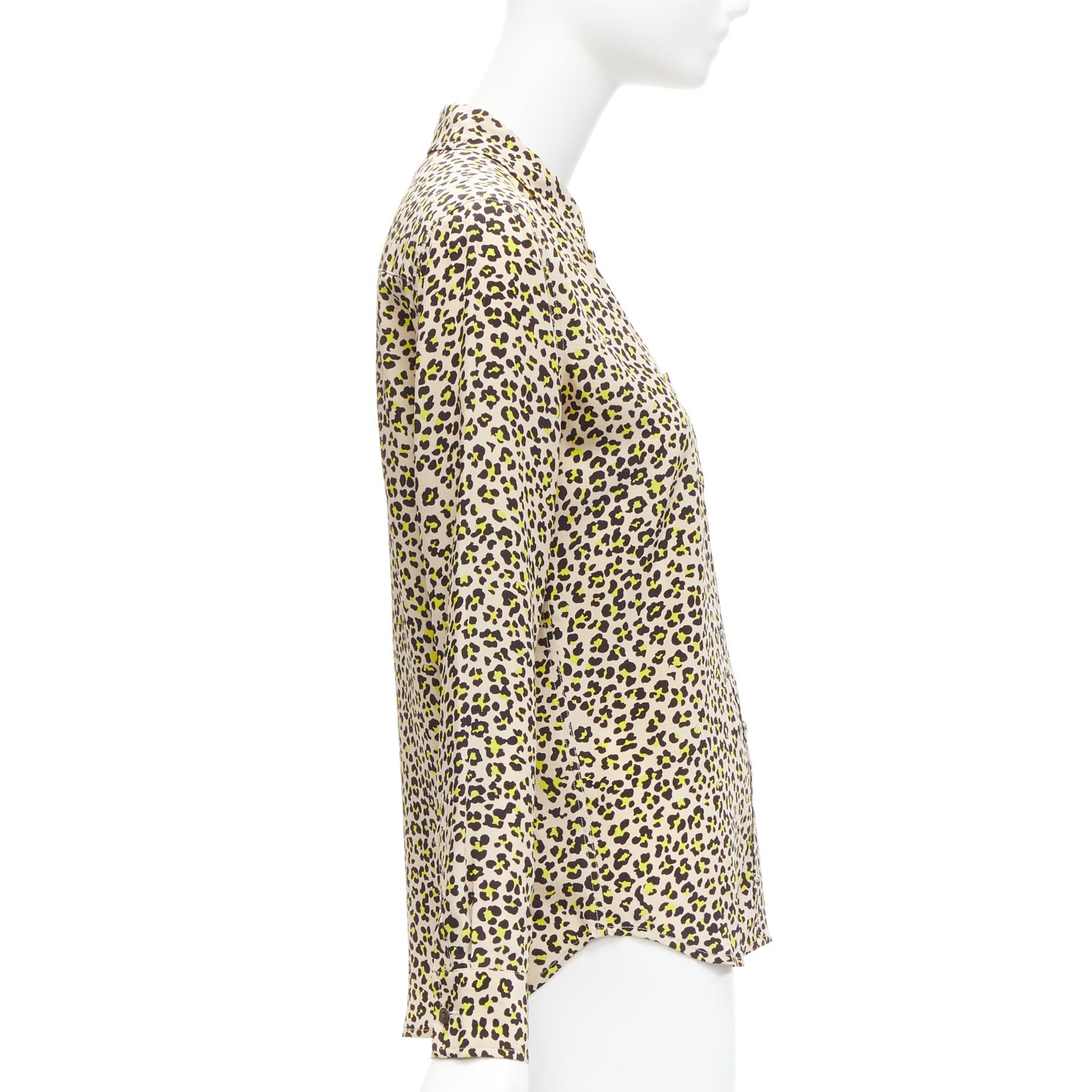 Equipment EQUIPMENT 100% silk brown black leopard print long sleeve shirt XS Size XS / US 0-2 / IT 36-38 - 4 Thumbnail