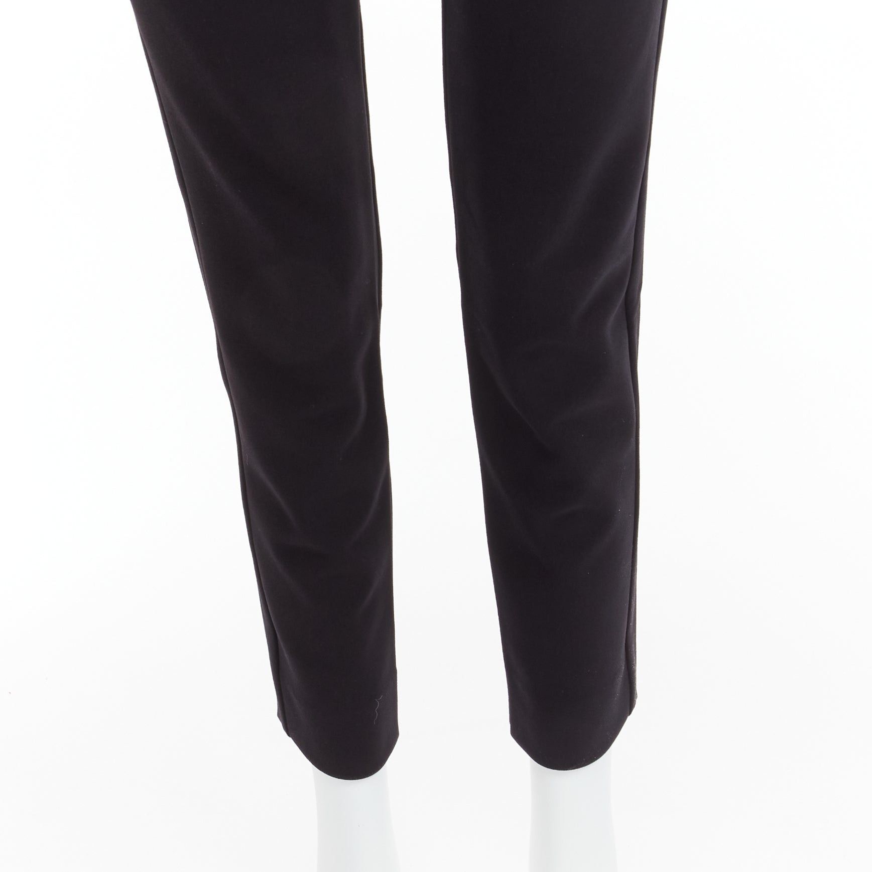 Dion Lee DION LEE black leather waistband wrap detail cropped pants trousers UK6 XS Size 27" / US 4 / IT 40 - 7 Thumbnail