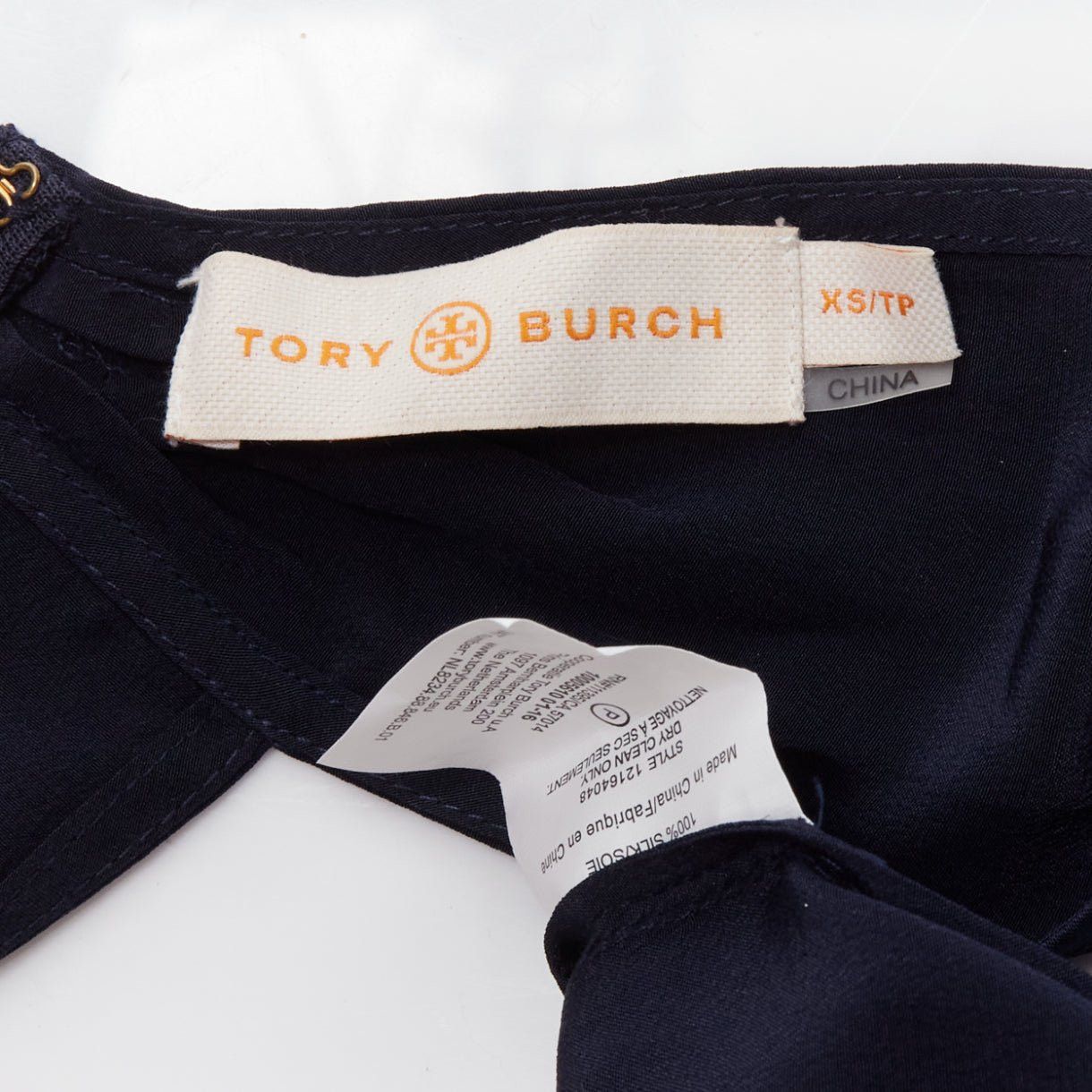 Tory Burch TORY BURCH 100% silk navy V neck wide leg wrap tie wide leg jumpsuit XS Size 26" / US 2 / IT 38 - 8 Thumbnail