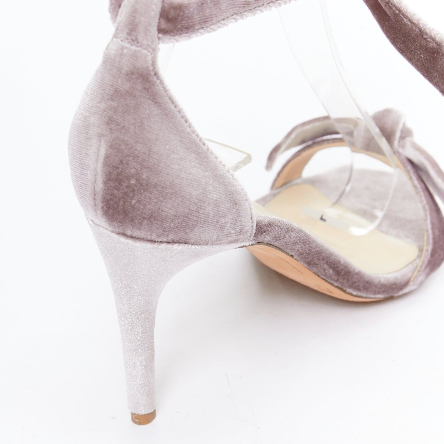 Alexandre Birman ALEXANDRE BIRMAN Clarita blush pink velvet bow tie sandal heels EU35 Size US 5 / IT 35 - 9 Thumbnail