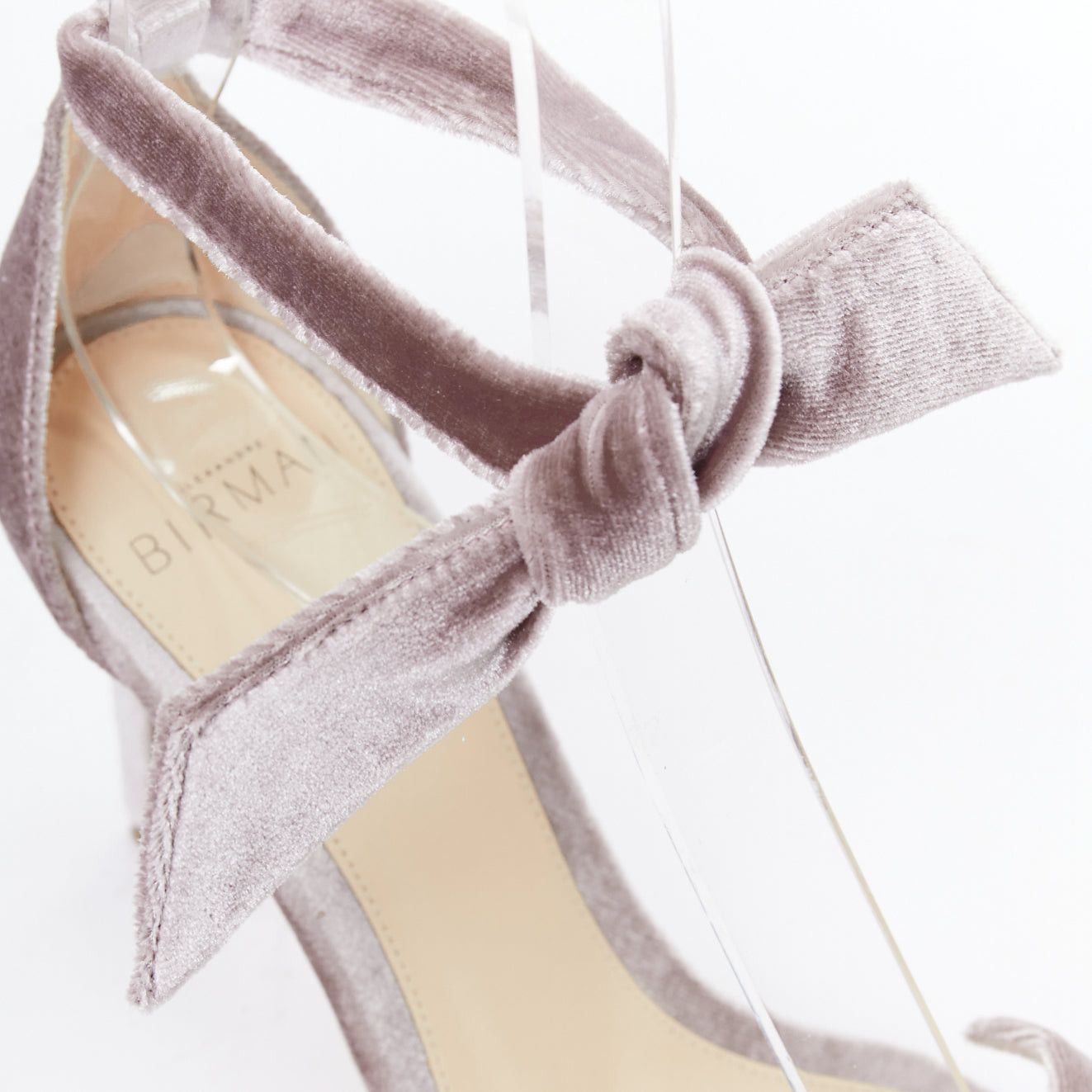 Alexandre Birman ALEXANDRE BIRMAN Clarita blush pink velvet bow tie sandal heels EU35 Size US 5 / IT 35 - 8 Thumbnail