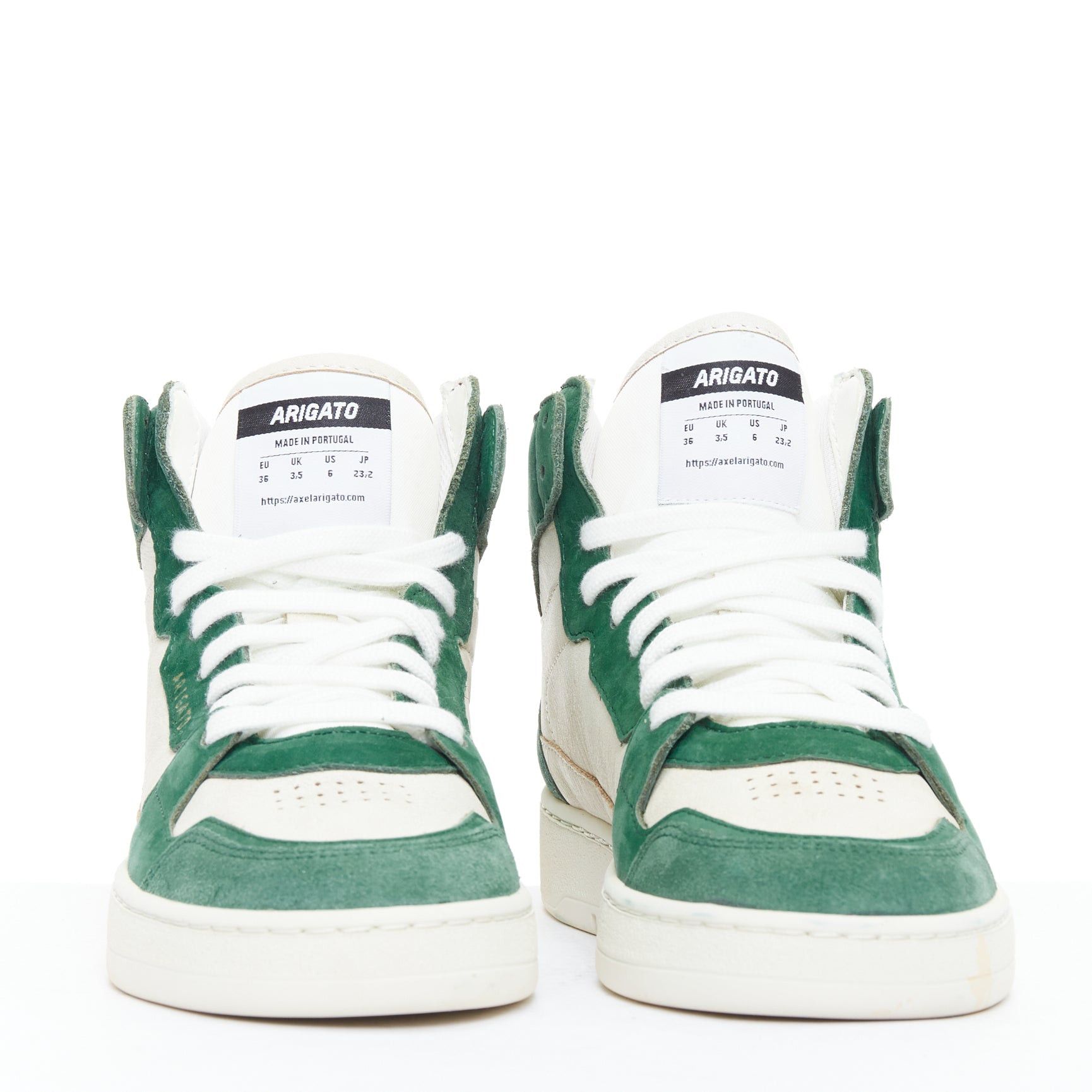 Axel Arigato AXEL ARIGATO Dice green seude white leather high top sneakers EU36 Size US 6 / IT 36 - 3 Thumbnail