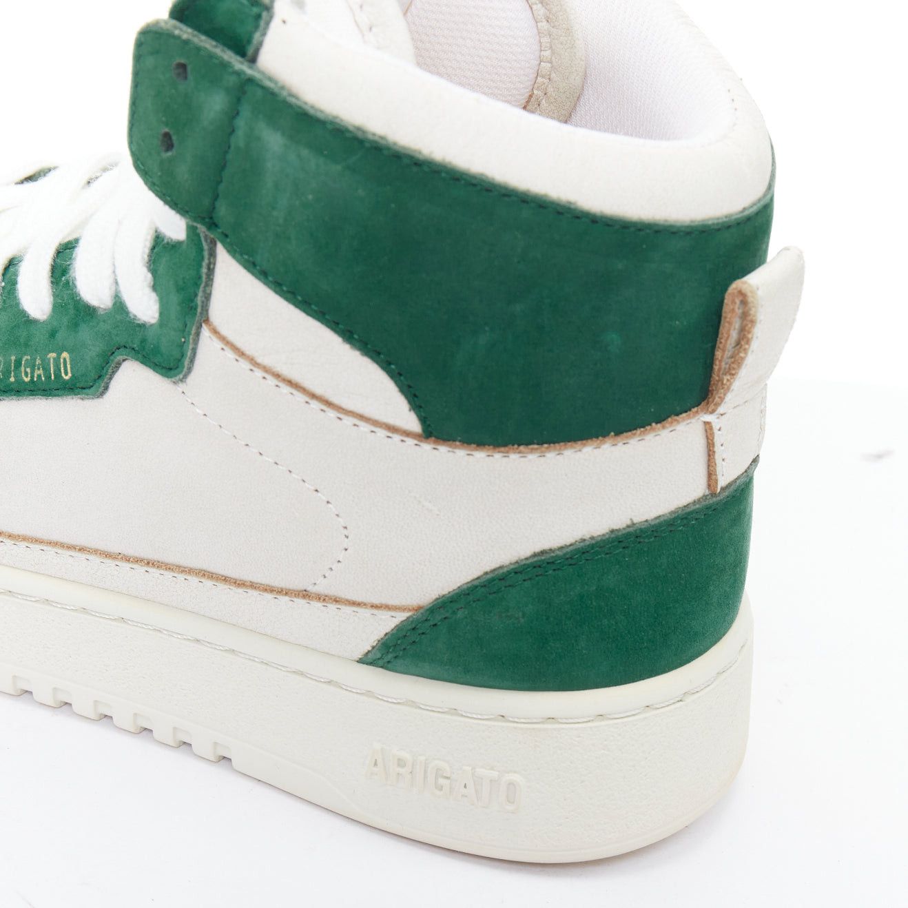 Axel Arigato AXEL ARIGATO Dice green seude white leather high top sneakers EU36 Size US 6 / IT 36 - 8 Thumbnail