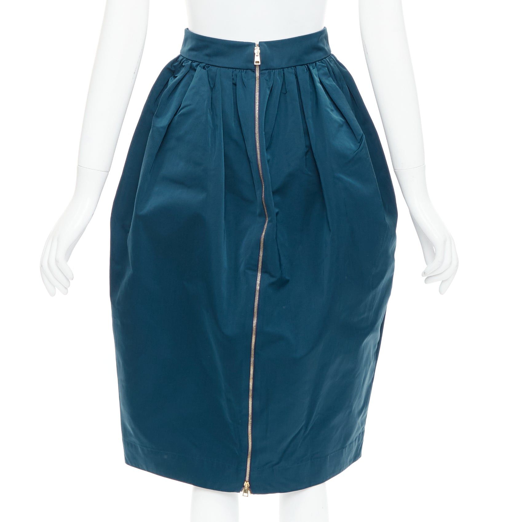 Rochas ROCHAS teal blue high waist full bubble midi cocktail skirt IT38 XS Size 26" / US 2 / IT 38 - 5 Thumbnail