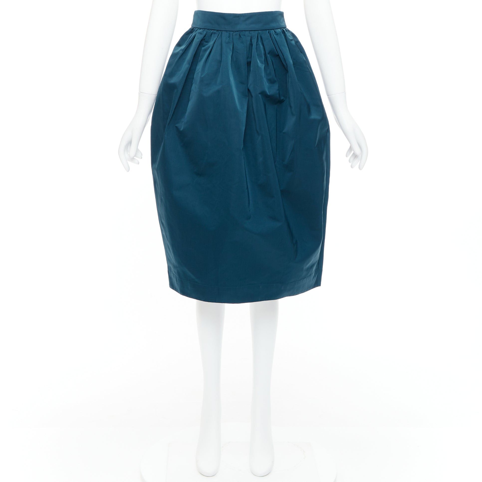 Rochas ROCHAS teal blue high waist full bubble midi cocktail skirt IT38 XS Size 26" / US 2 / IT 38 - 9 Thumbnail