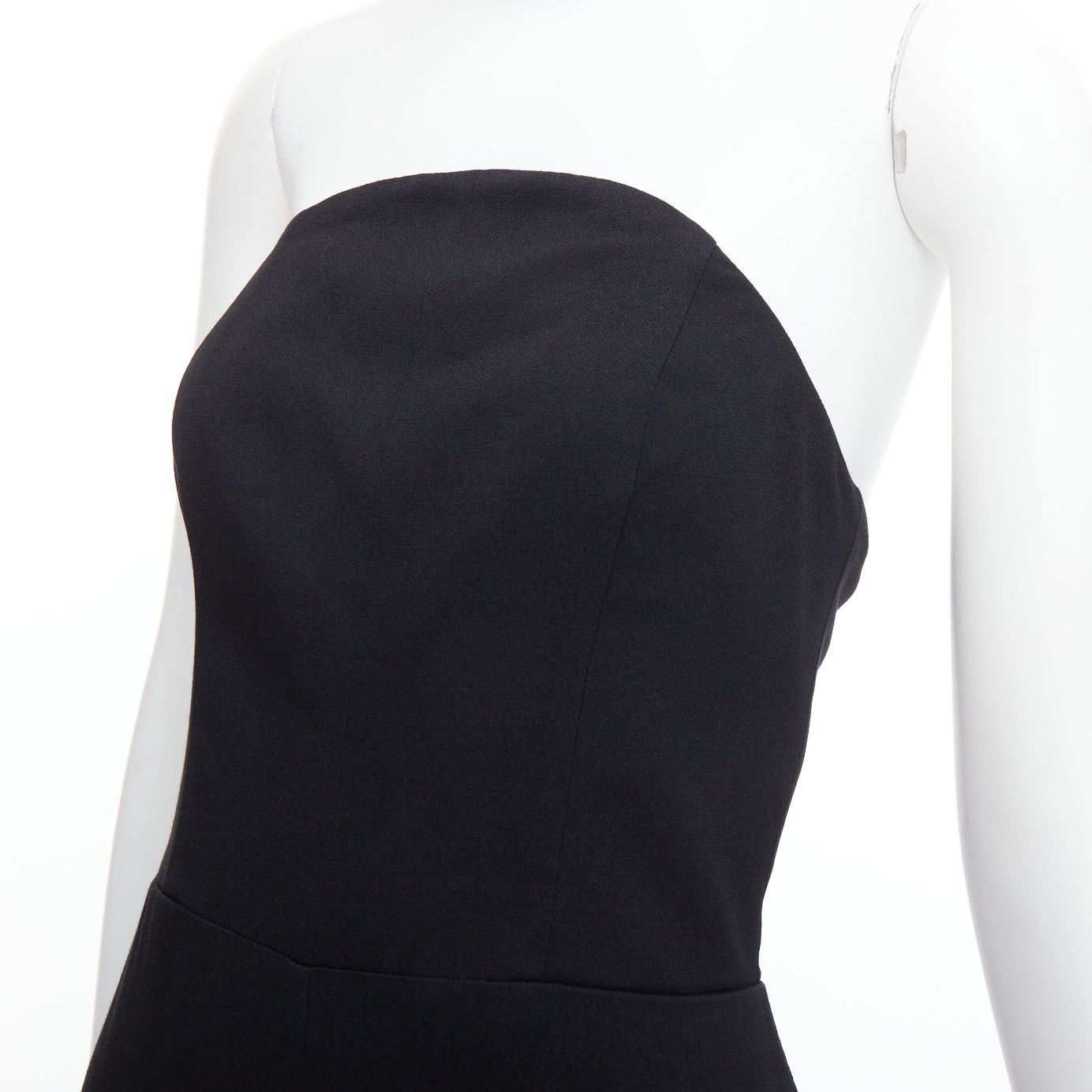 Reformation REFORMATION Lela black viscose blend strapless wide leg jumpsuit US2 S Size 27" / US 4 / IT 40 - 2 Thumbnail