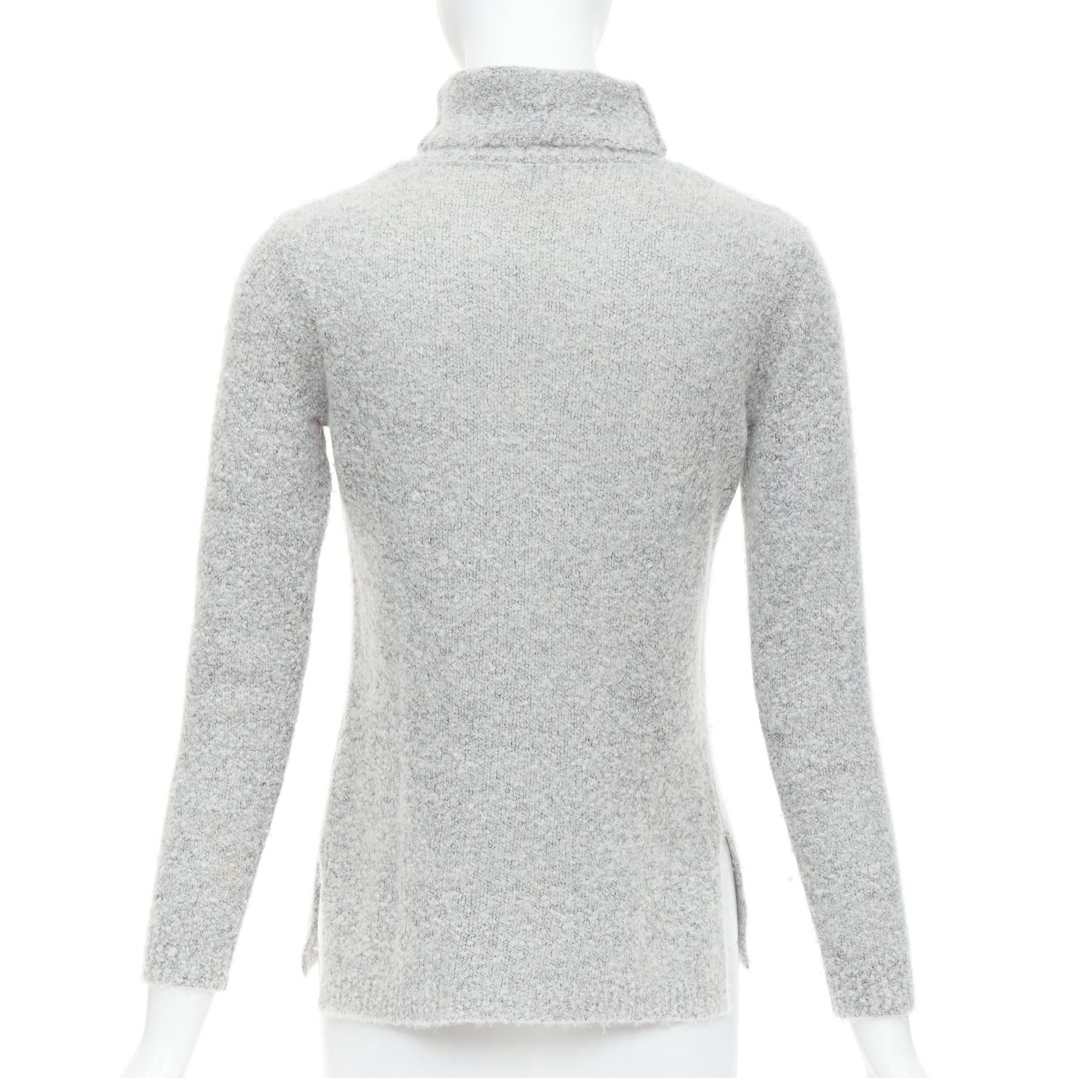 Club Monaco CLUB MONACO 100% cashmere grey turtleneck long sweater XS Size S / US 4 / IT 40 - 5 Thumbnail