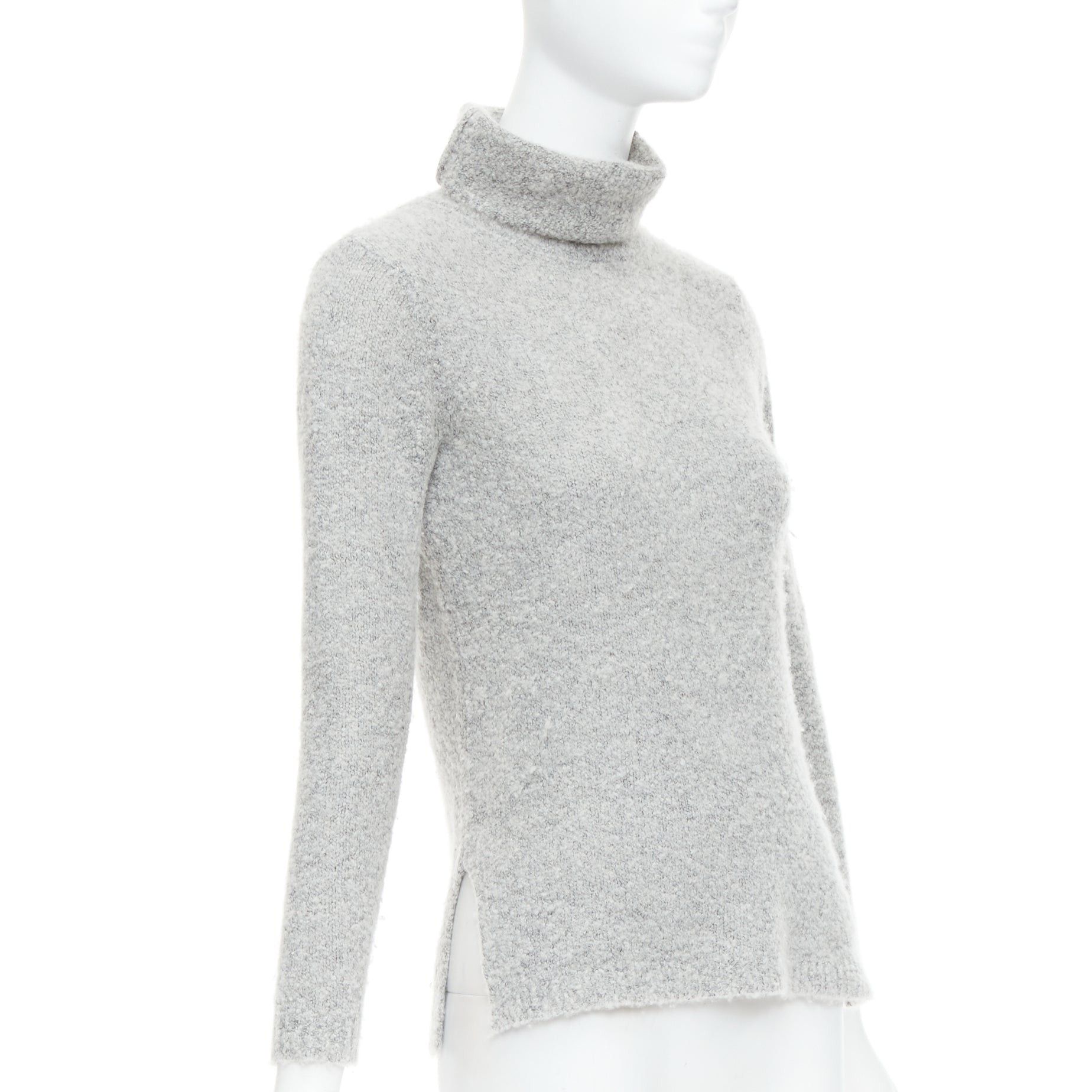 Club Monaco CLUB MONACO 100% cashmere grey turtleneck long sweater XS Size S / US 4 / IT 40 - 3 Thumbnail
