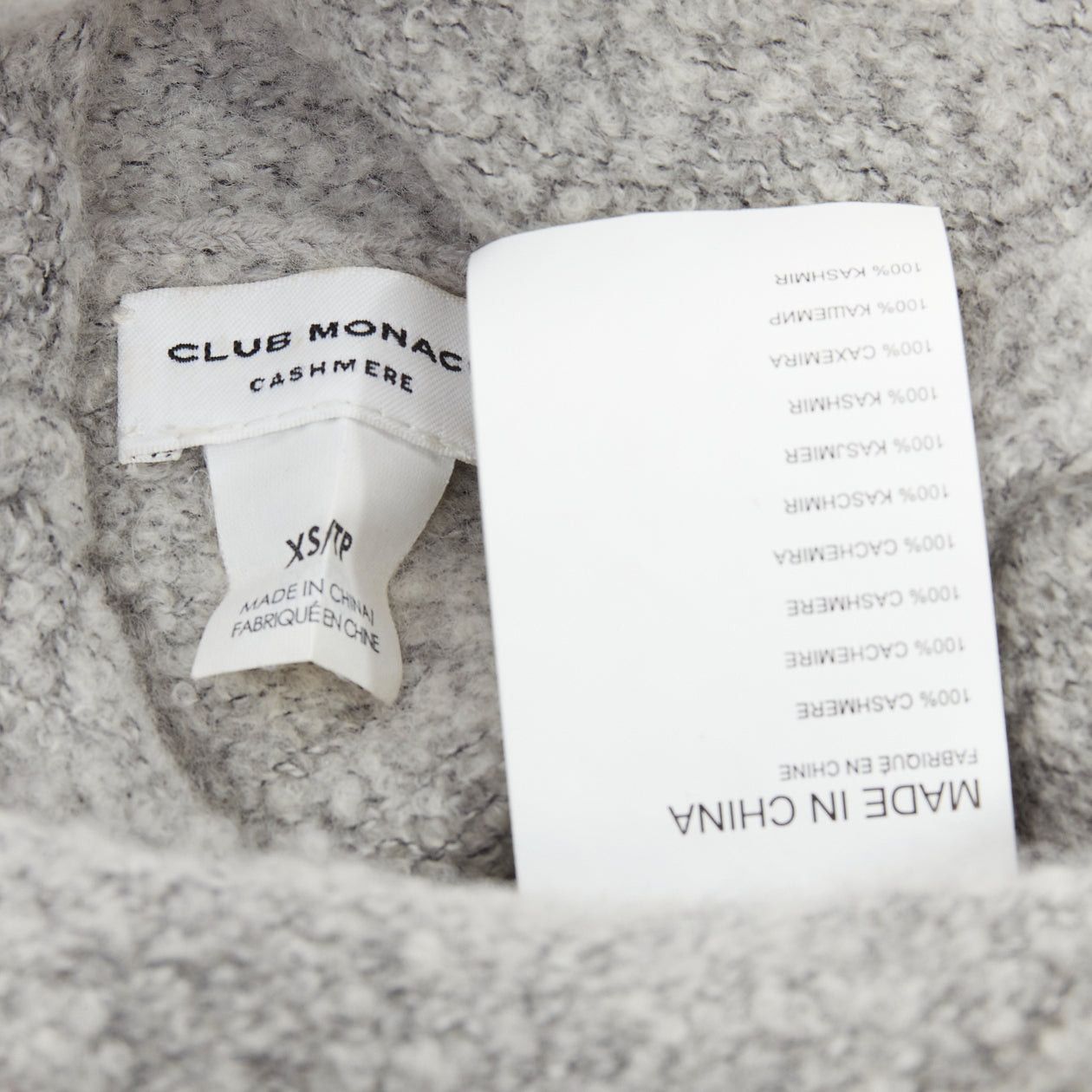 Club Monaco CLUB MONACO 100% cashmere grey turtleneck long sweater XS Size S / US 4 / IT 40 - 8 Thumbnail