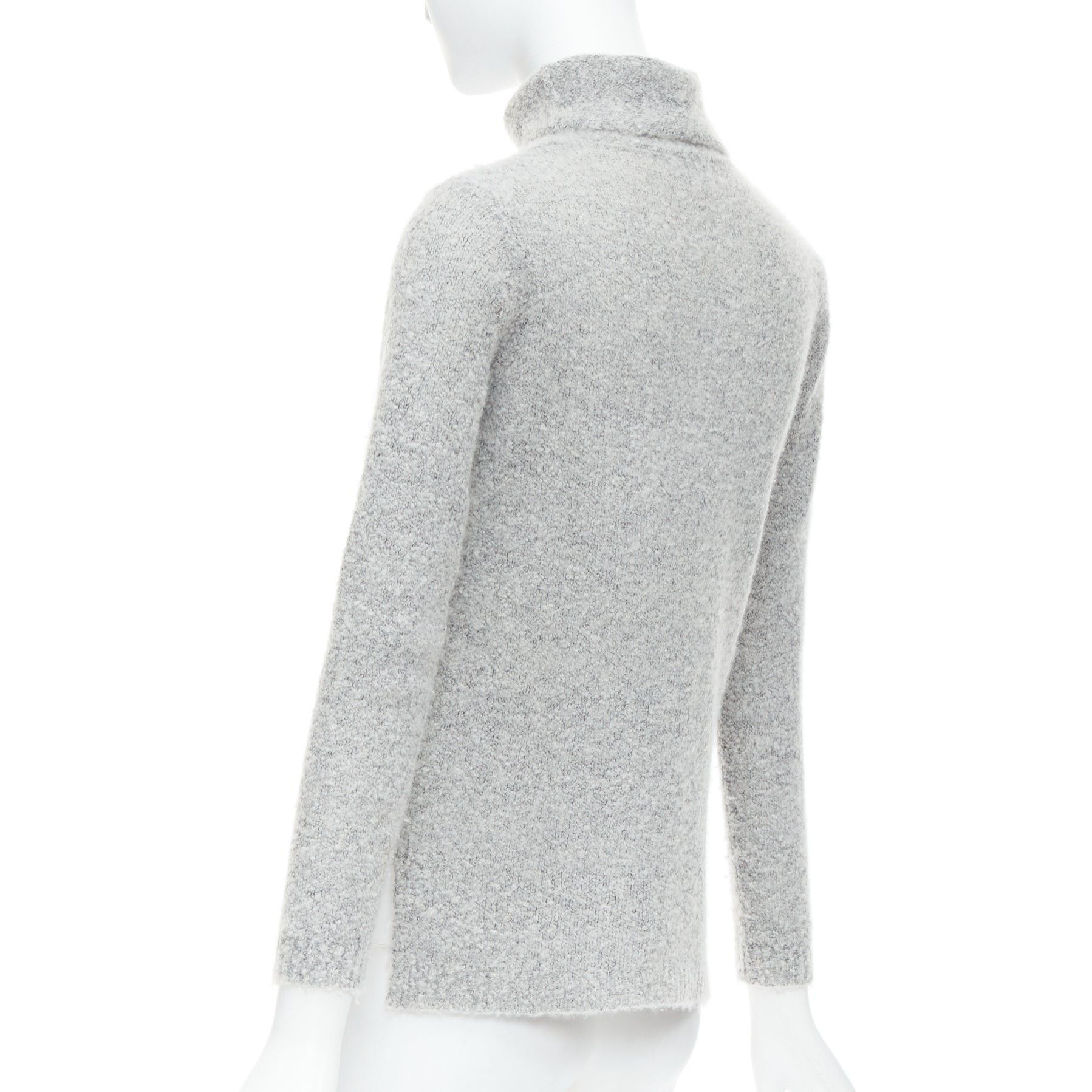 Club Monaco CLUB MONACO 100% cashmere grey turtleneck long sweater XS Size S / US 4 / IT 40 - 6 Thumbnail