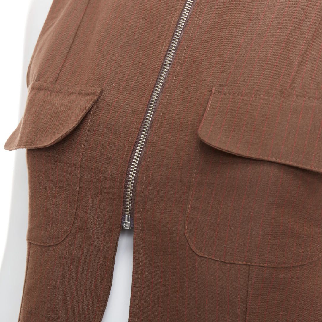 Paloma Wool PALOMA WOOL brown linen organic cotton pocketed sleeveless top XS Size S / US 4 / IT 40 - 8 Thumbnail