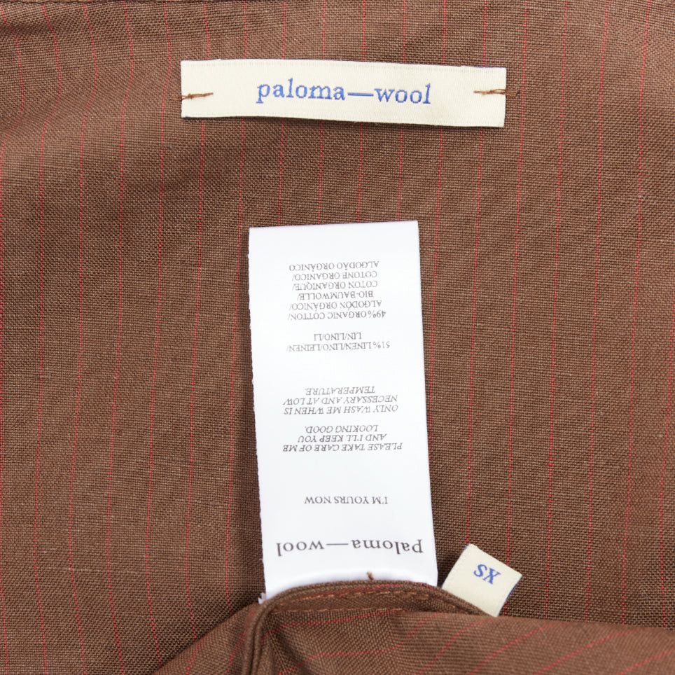 Paloma Wool PALOMA WOOL brown linen organic cotton pocketed sleeveless top XS Size S / US 4 / IT 40 - 9 Thumbnail