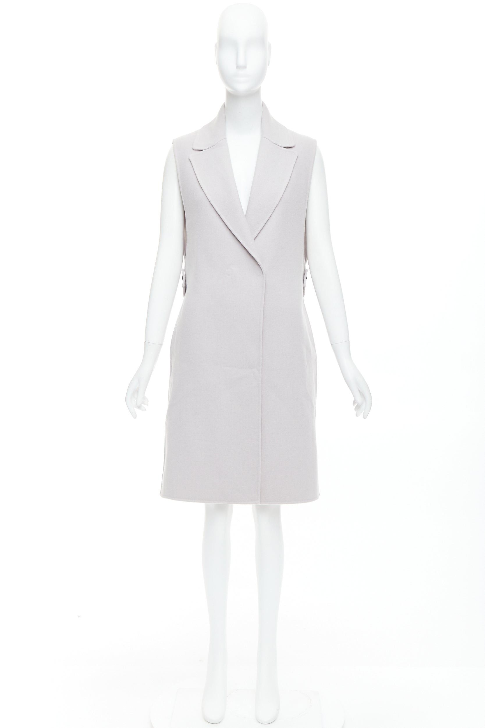 Jil Sander JIL SANDER light grey wool blend double breasted vest coat FR34 XS Size XS / US 0-2 / IT 36-38 - 10 Thumbnail