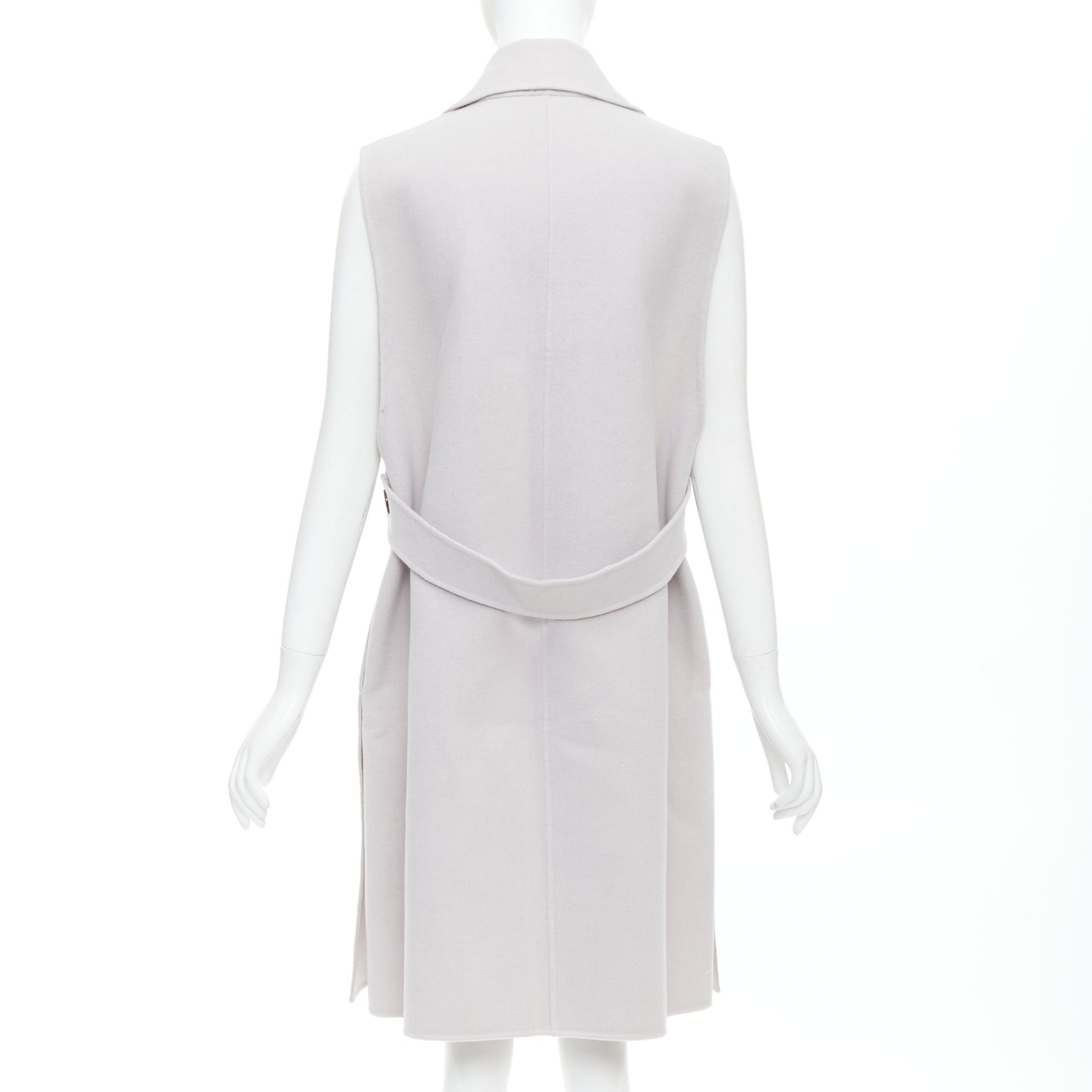 Jil Sander JIL SANDER light grey wool blend double breasted vest coat FR34 XS Size XS / US 0-2 / IT 36-38 - 6 Thumbnail