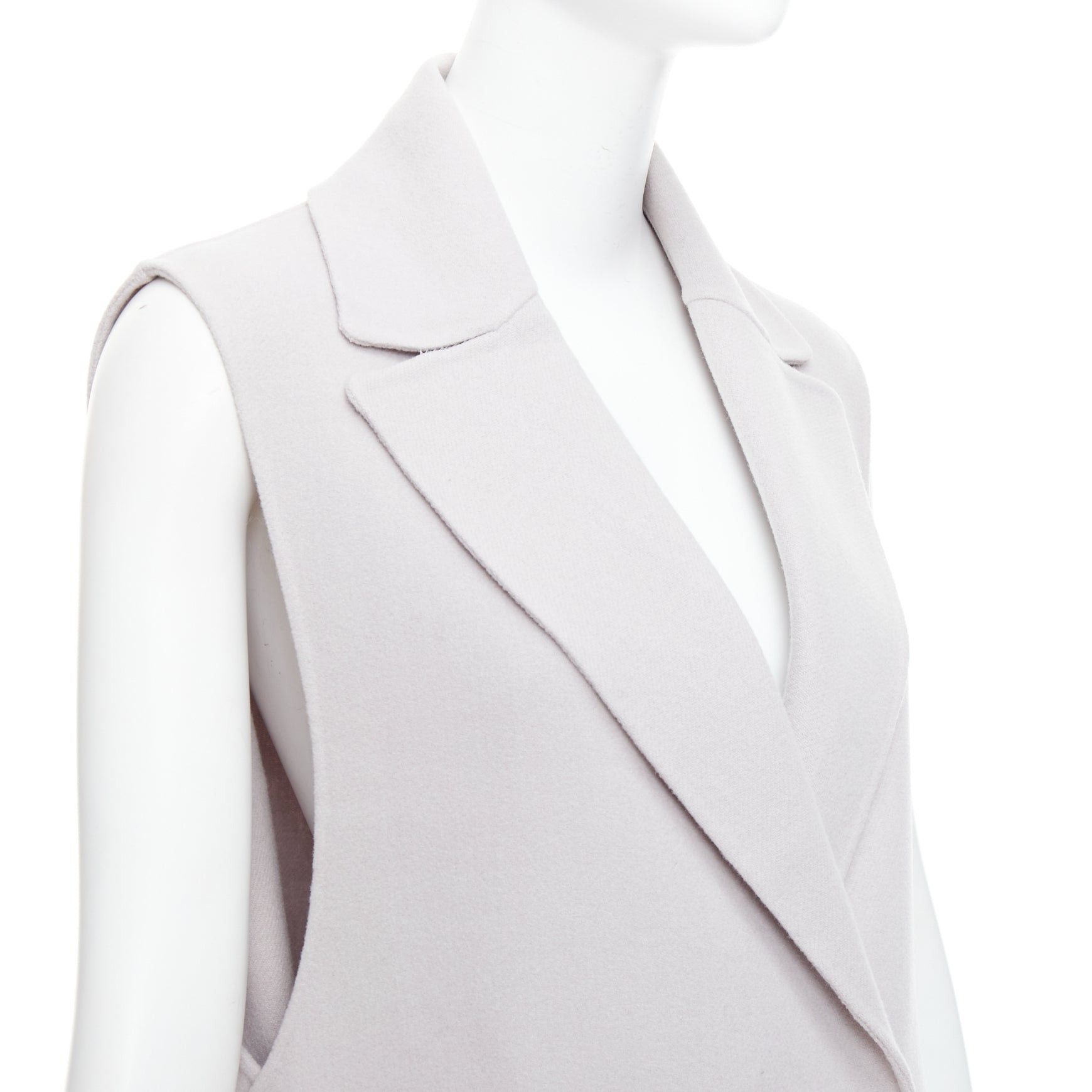 Jil Sander JIL SANDER light grey wool blend double breasted vest coat FR34 XS Size XS / US 0-2 / IT 36-38 - 8 Thumbnail