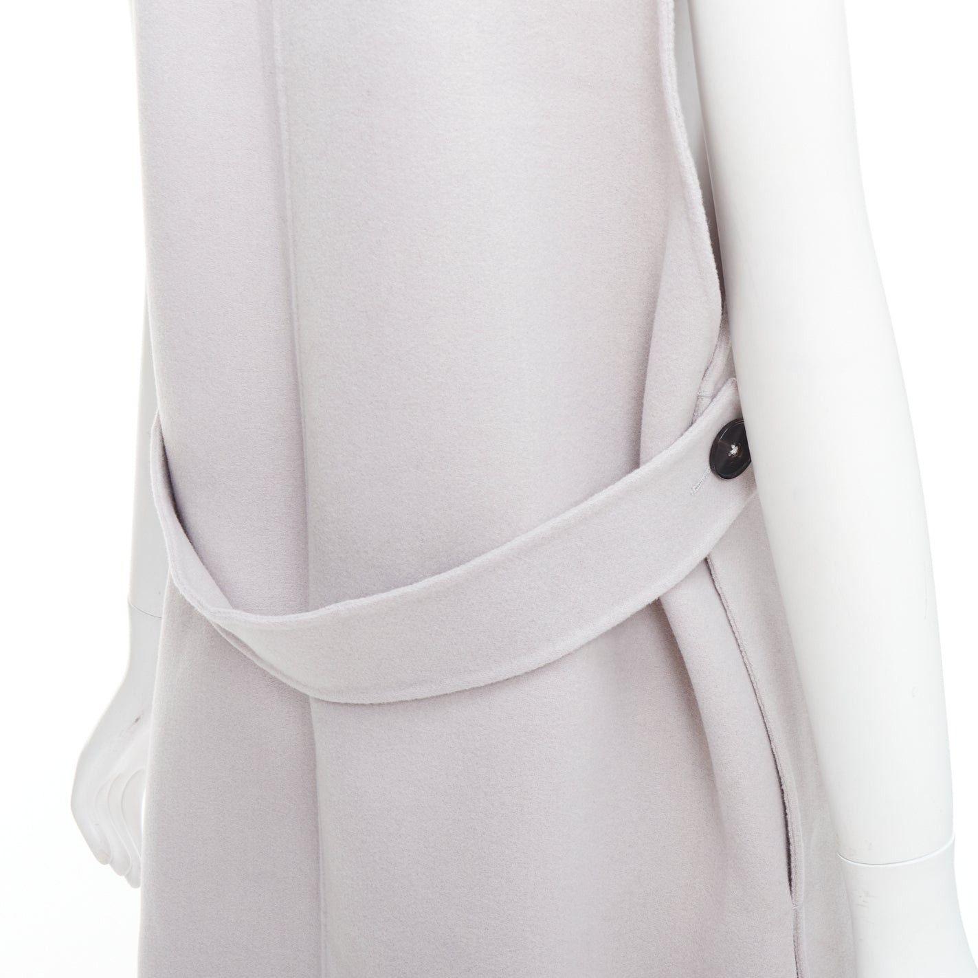 Jil Sander JIL SANDER light grey wool blend double breasted vest coat FR34 XS Size XS / US 0-2 / IT 36-38 - 2 Thumbnail