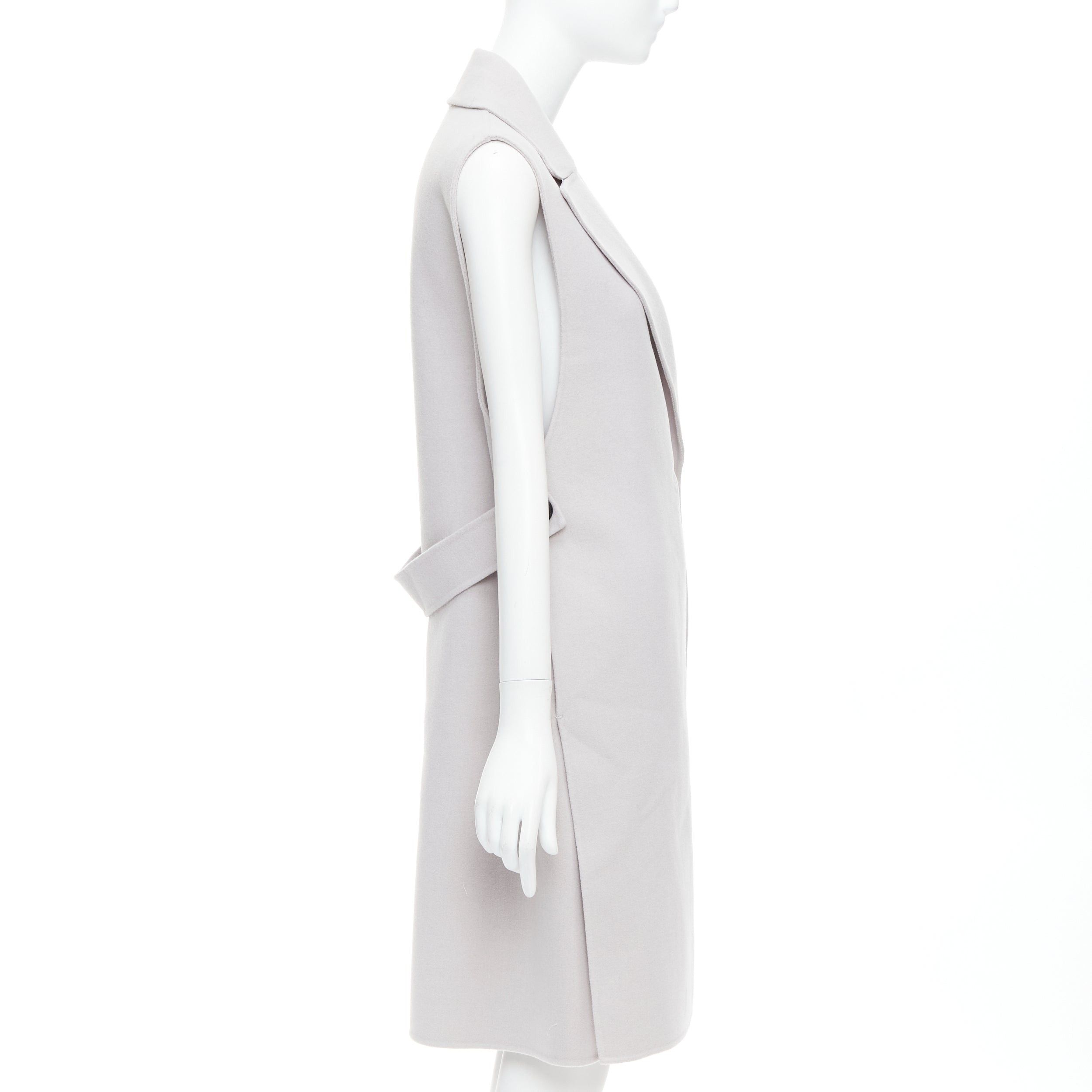 Jil Sander JIL SANDER light grey wool blend double breasted vest coat FR34 XS Size XS / US 0-2 / IT 36-38 - 5 Thumbnail