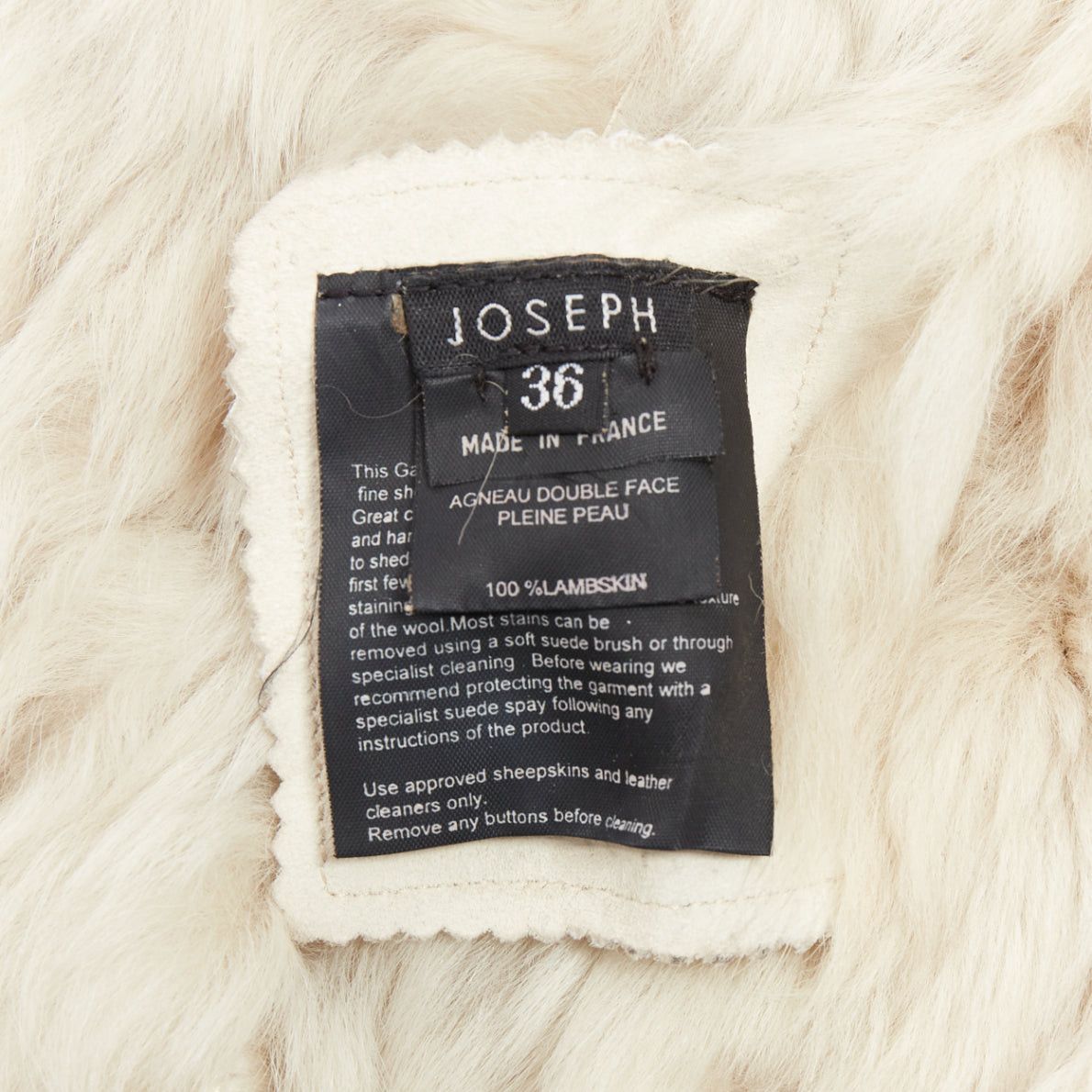 Joseph JOSEPH beige lambskin leather fur elastic stitching bolero vest FR36 S Size S / US 4 / IT 40 - 8 Thumbnail
