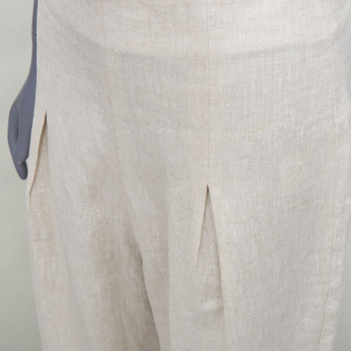 Reformation REFORMATION beige 100% linen camisole crop top wide pants set US2 S Size 26" / US 2 / IT 38 - 2 Thumbnail