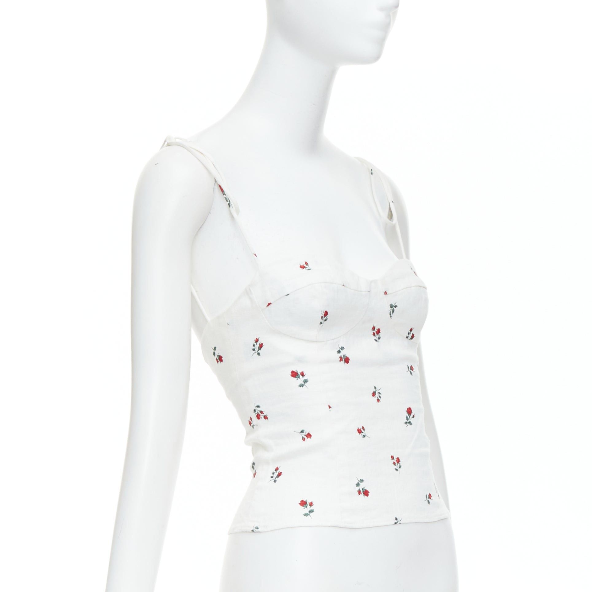 Reformation REFORMATION SEt of 2 green checkered linen top rose print tank US0 XS Size S / US 4 / IT 40 - 7 Thumbnail