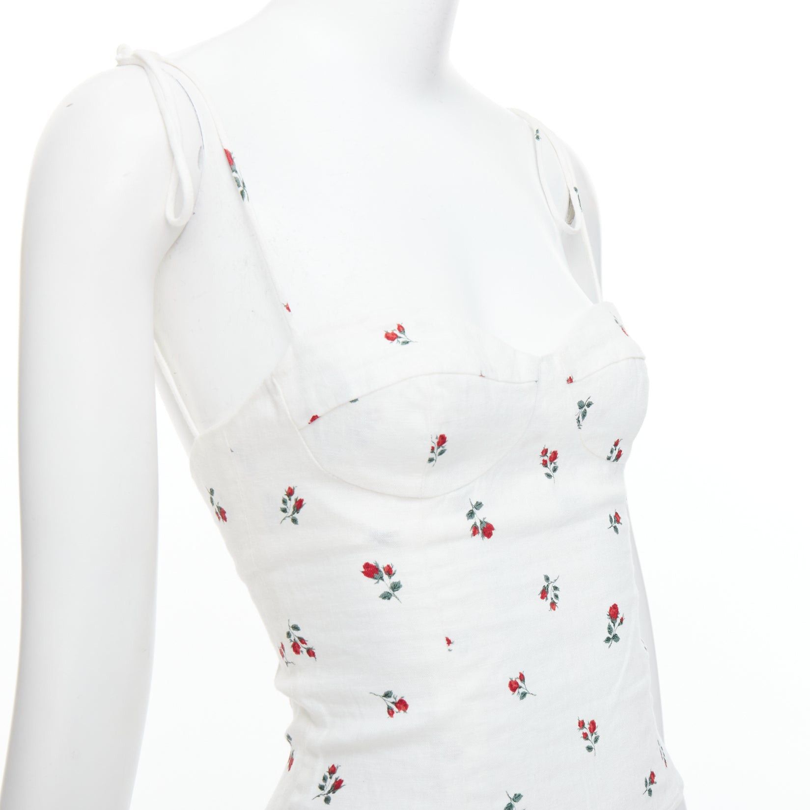 Reformation REFORMATION SEt of 2 green checkered linen top rose print tank US0 XS Size S / US 4 / IT 40 - 10 Thumbnail