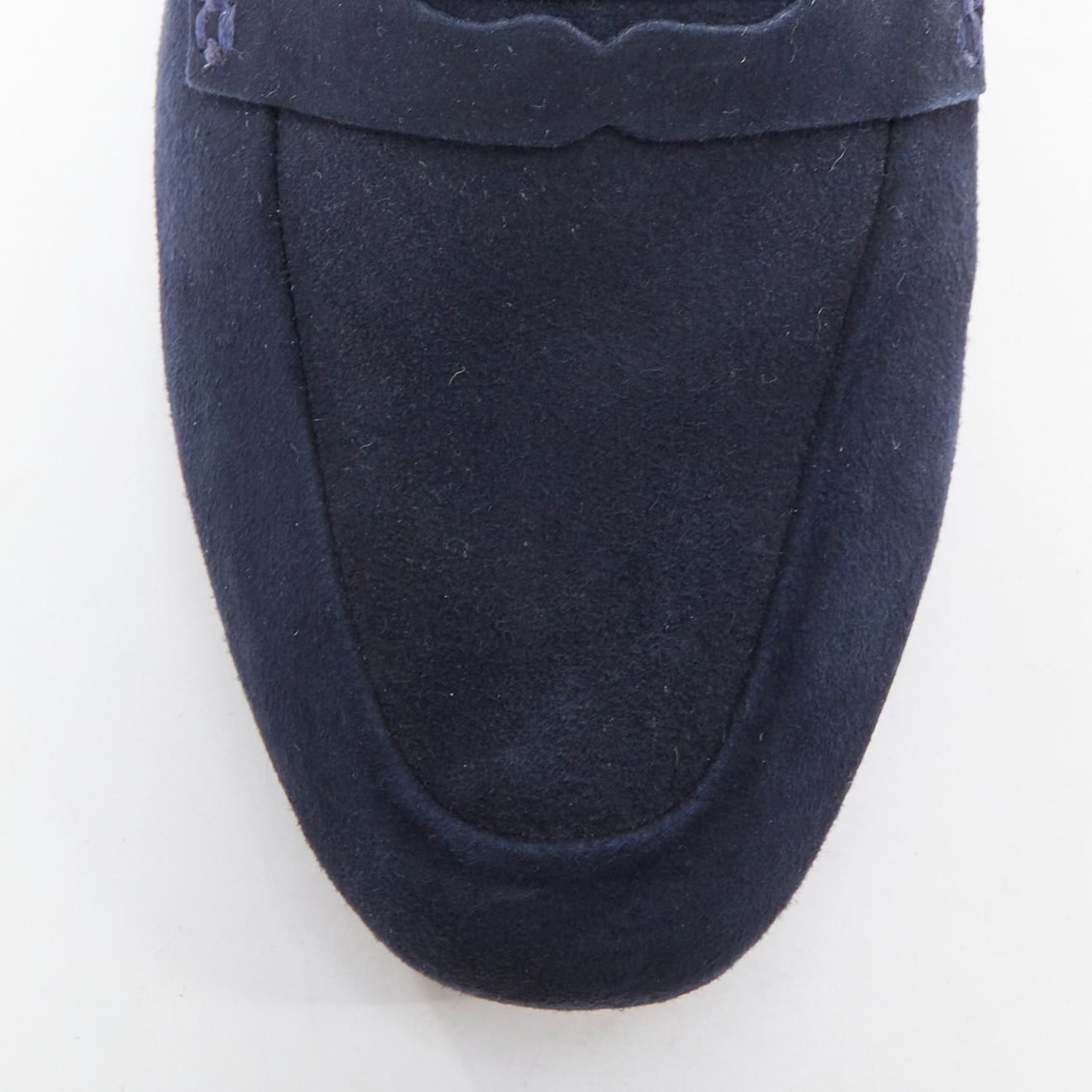 Other PORTE PAIRE navy suede leather classic minimal loafer flats EU36 Size US 6 / IT 36 - 6 Thumbnail